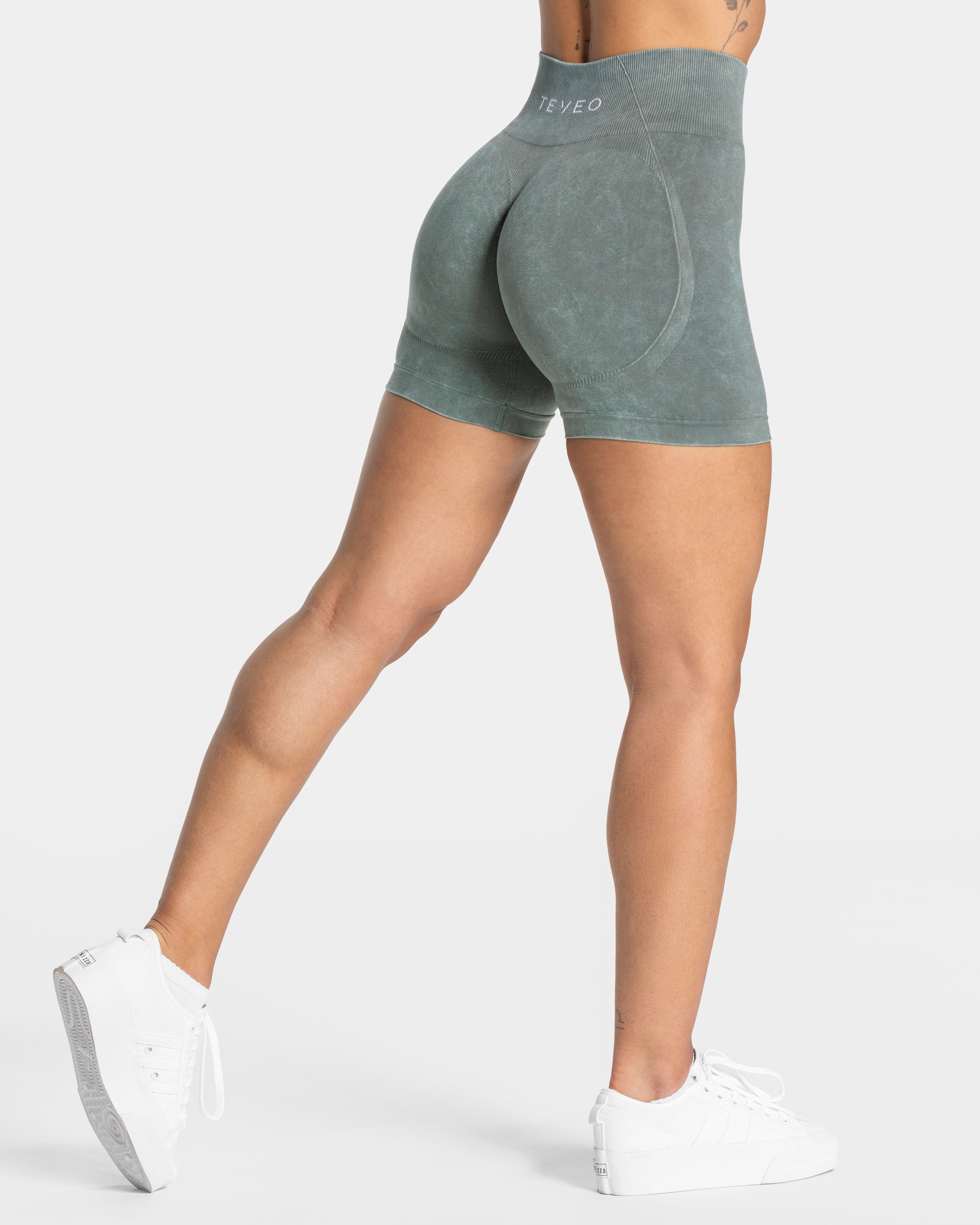 Acid Covert Scrunch Shorts  "Basil"