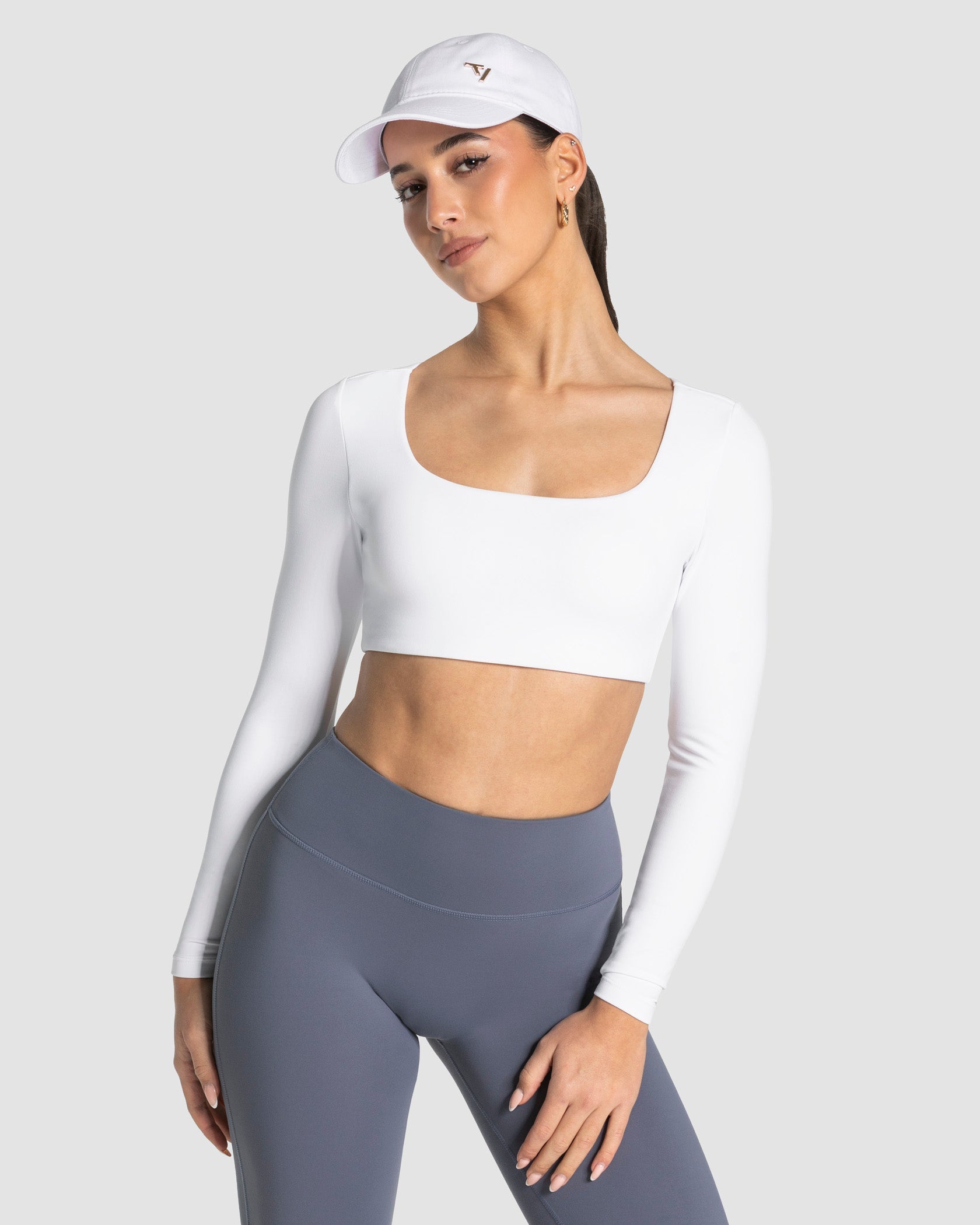 Allrounder Cropped Longsleeve "Weiß"