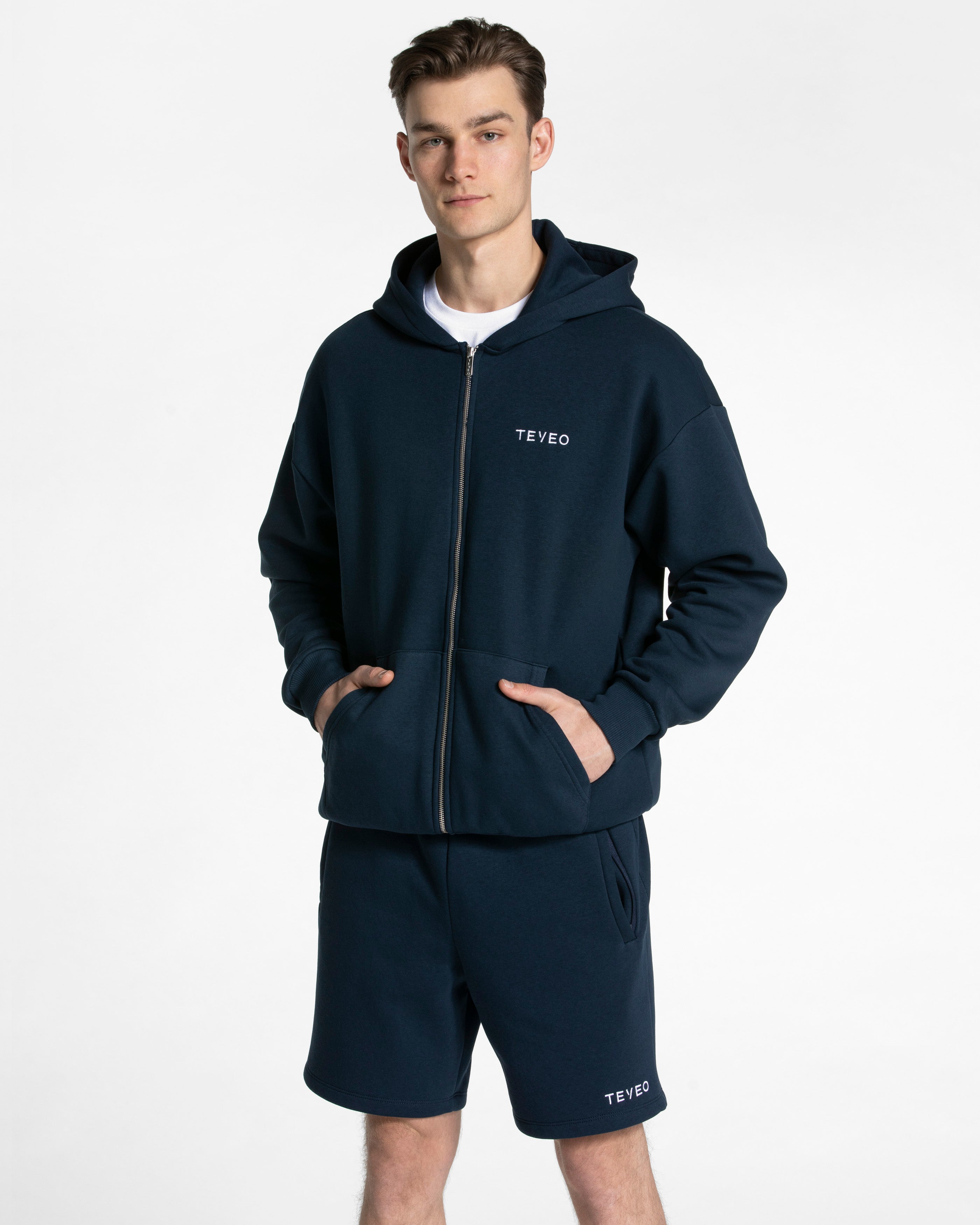 Arrival Oversized Zip Hoodie "Dunkelblau"