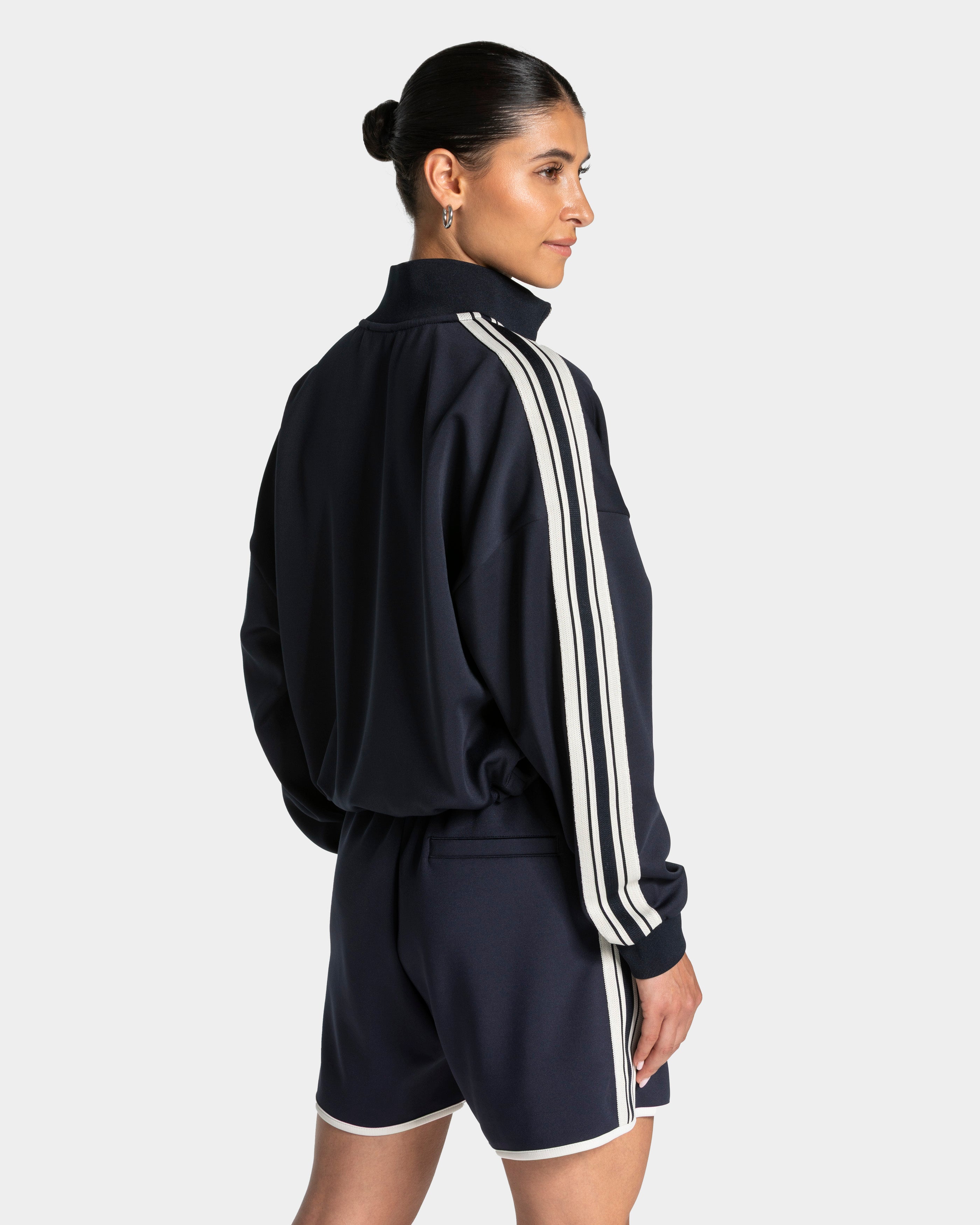 Club Cropped Zip Jacke "Midnight"