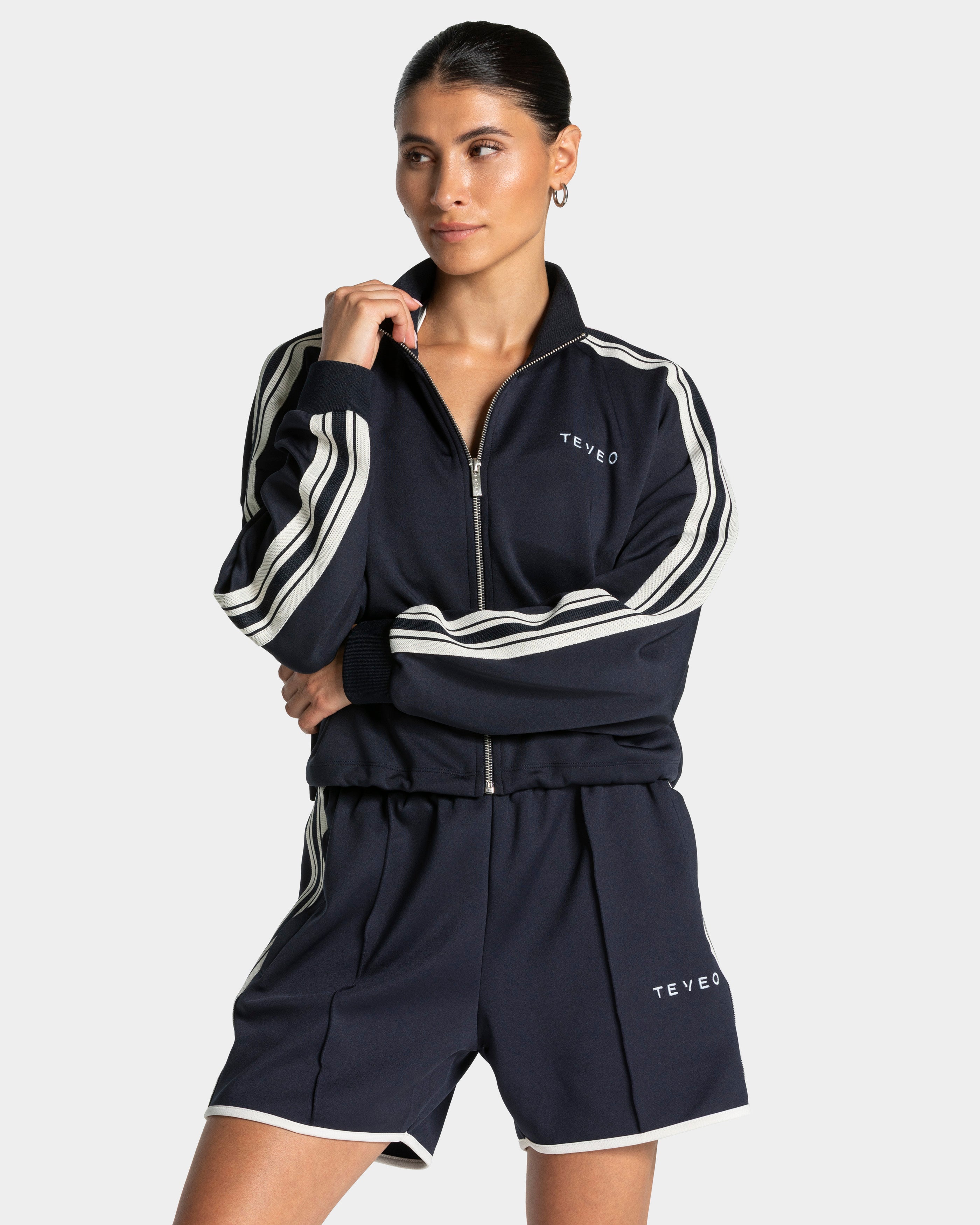 Club Cropped Zip Jacke "Midnight"