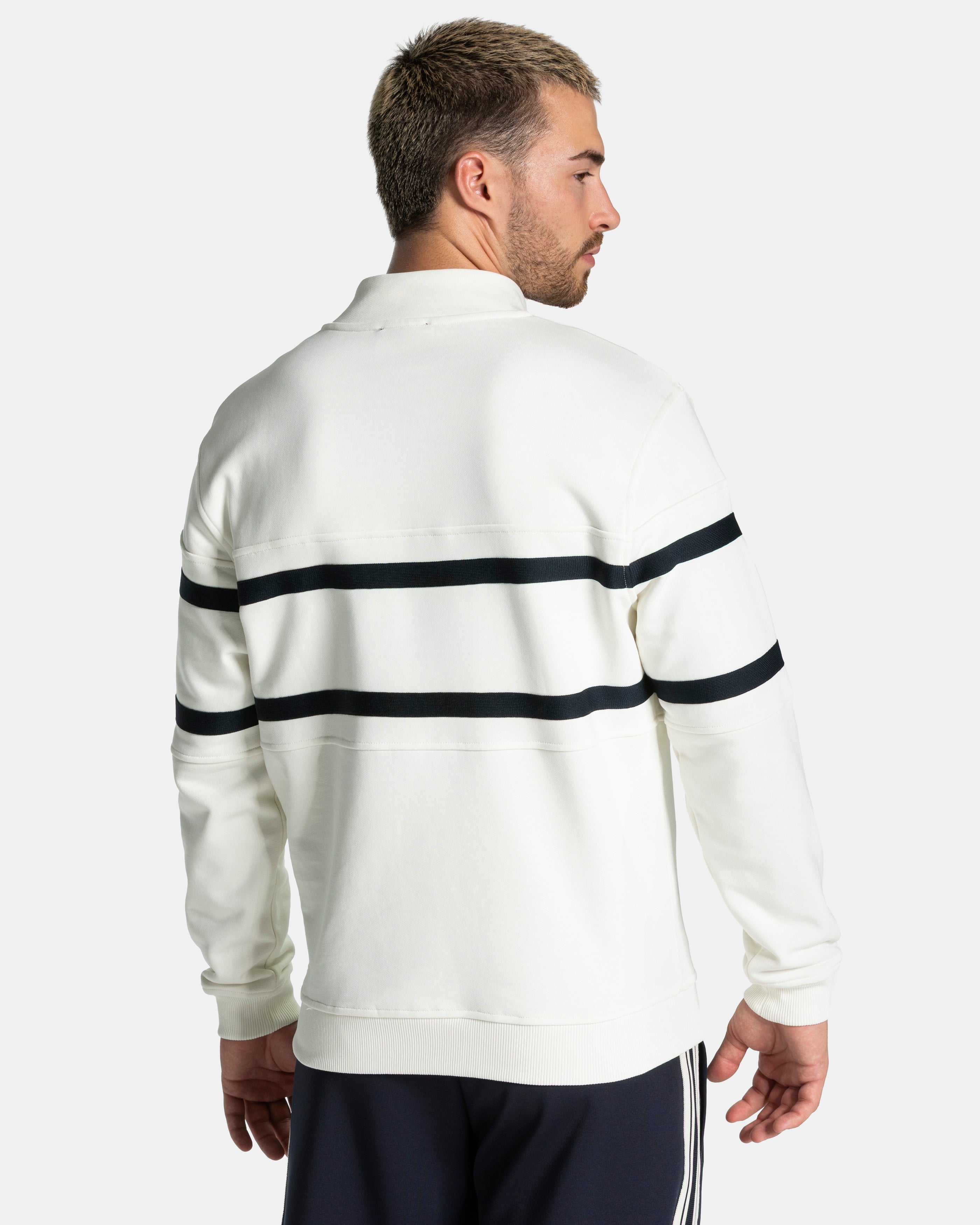 Club Half Zip Sweater "Off White - Midnight"