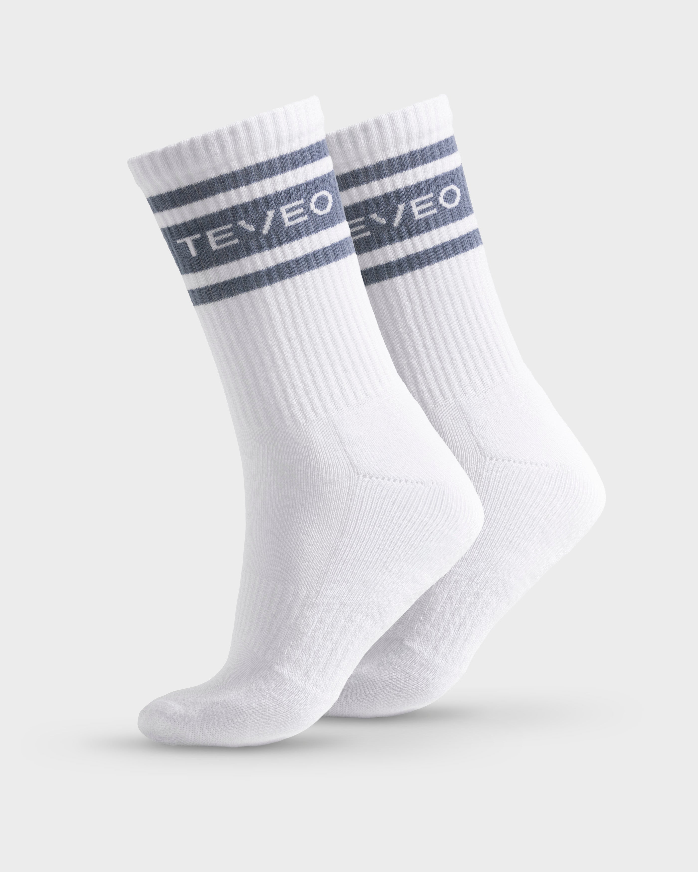 Club Socken (2er-Pack) "Weiß - Stahlblau"