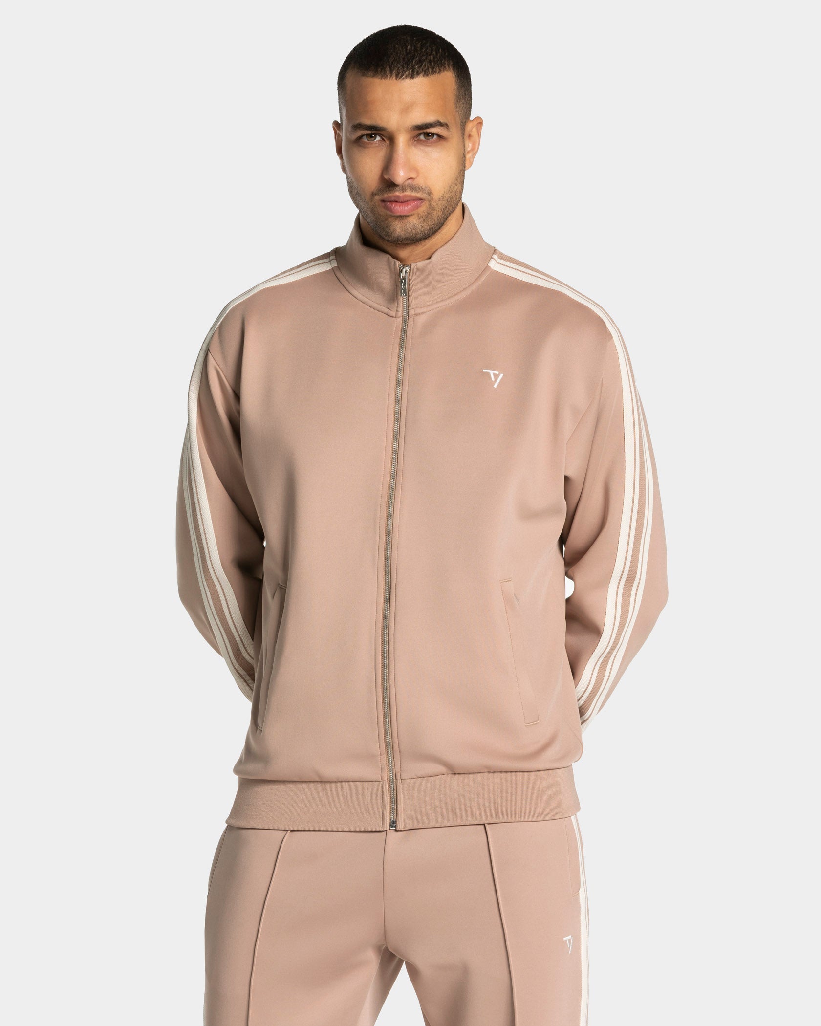 Club Zip Jacke "Beige"