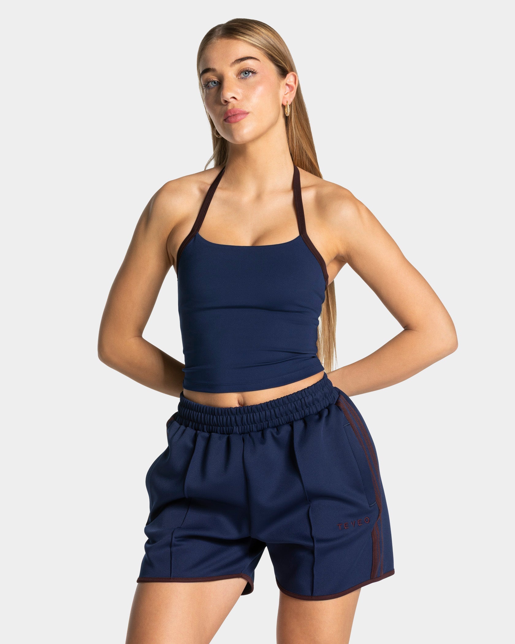 Club Neckholder Top "Dunkelblau"