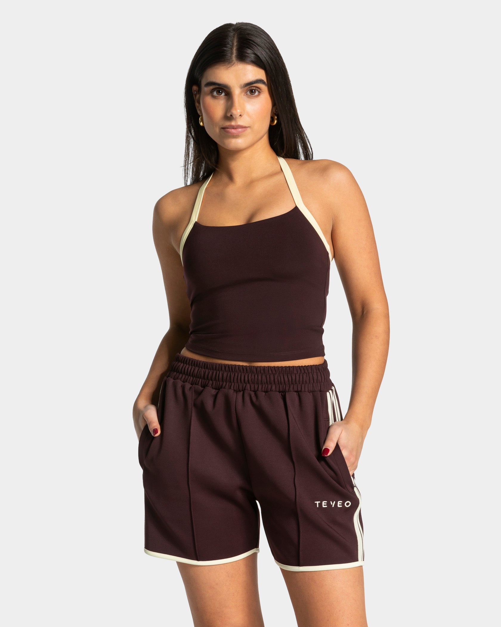 Club Neckholder Top "Merlot"