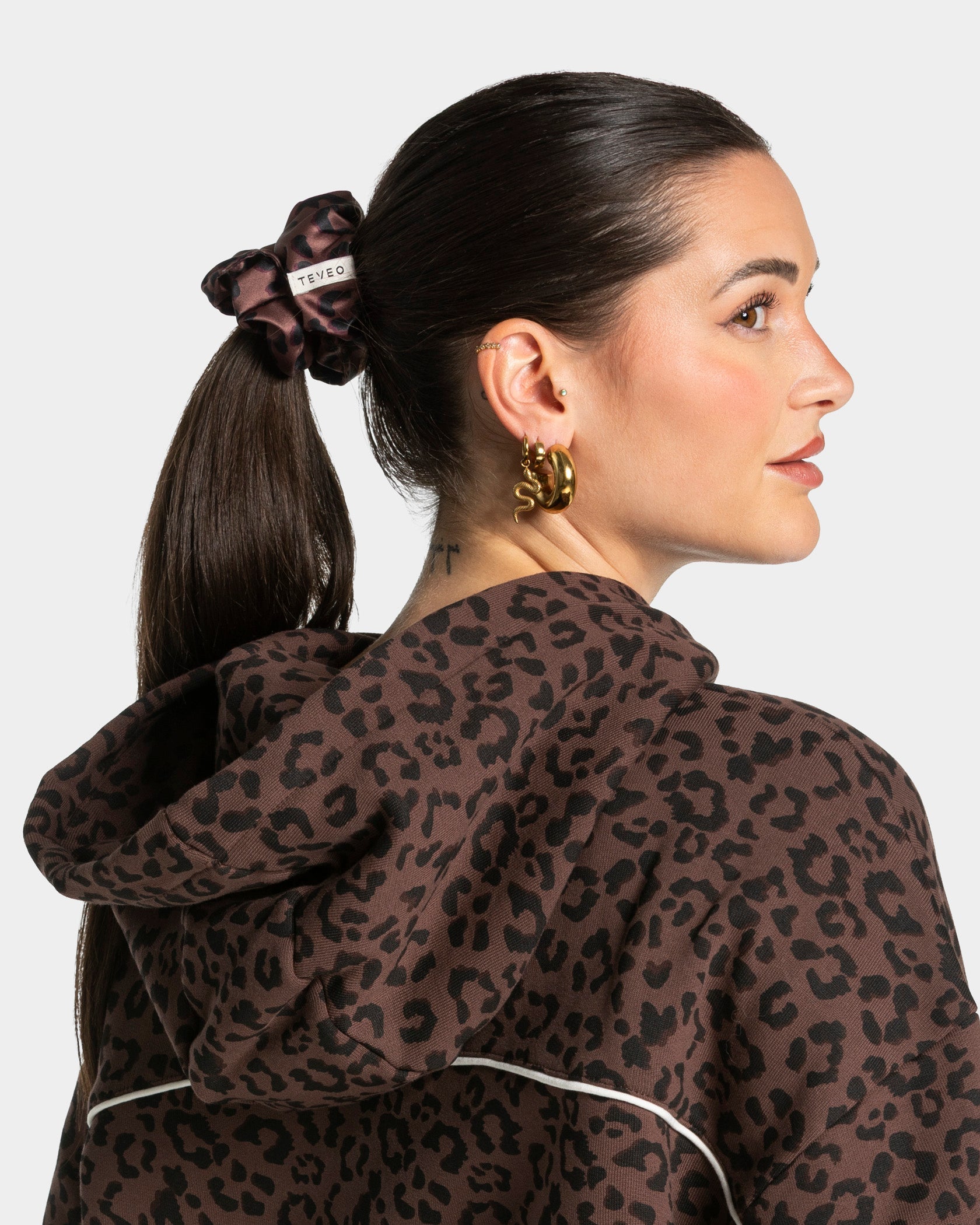 Contrastline Scrunchies (2er-Pack) ''Leo - Espresso''