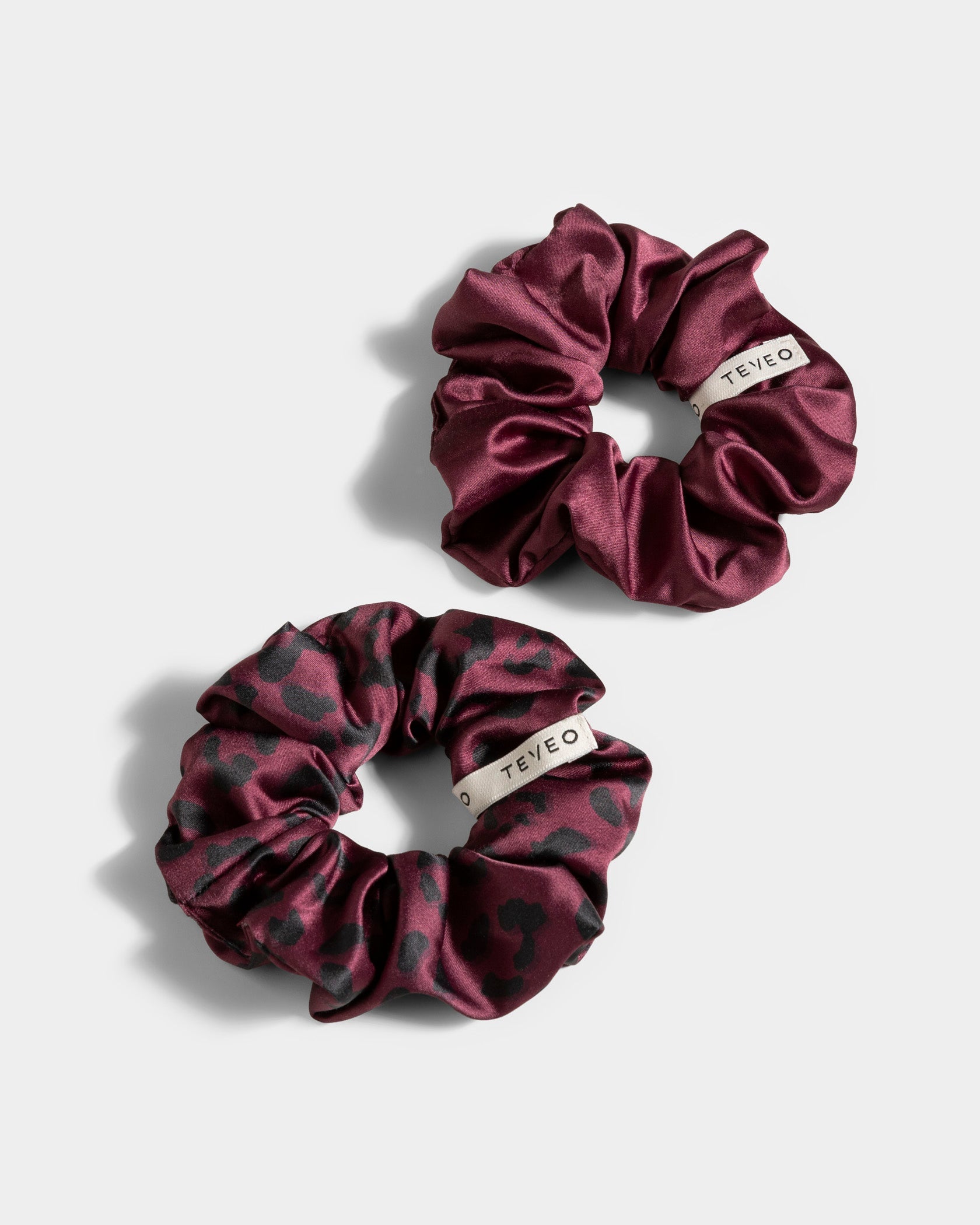 Contrastline Scrunchies (2er-Pack) ''Leo - Merlot''