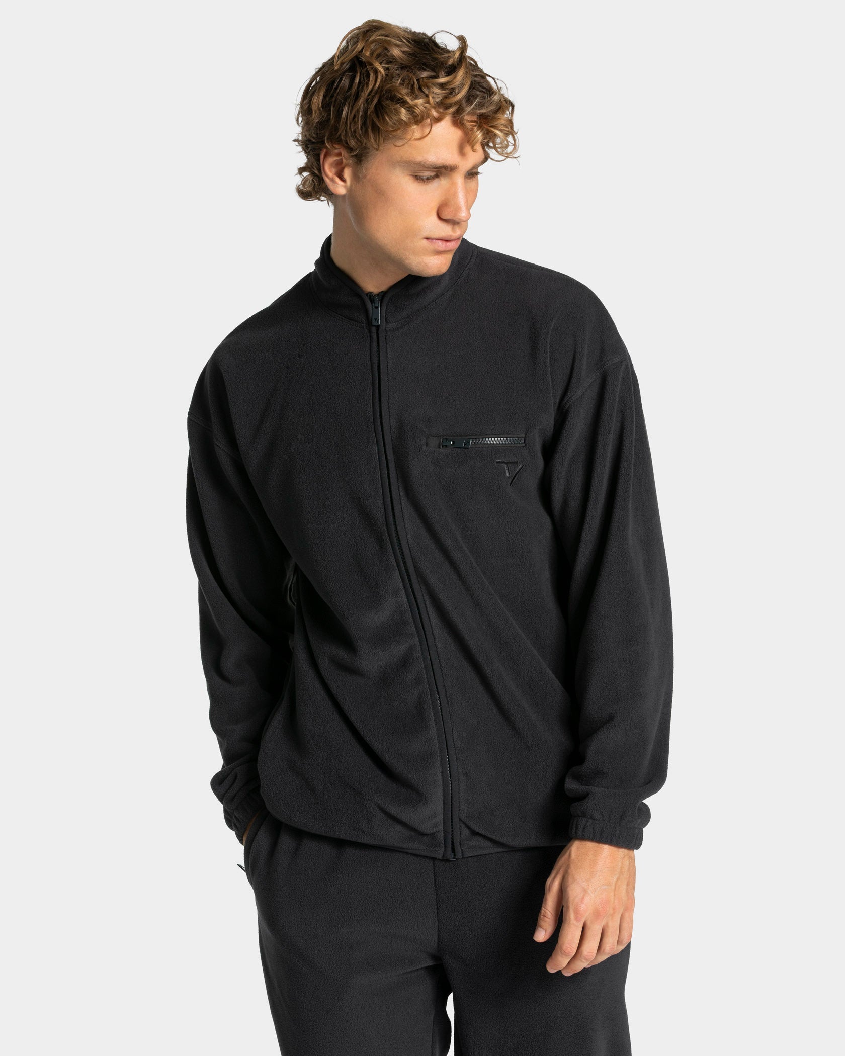 Fleece Zip Jacke "Anthrazit"