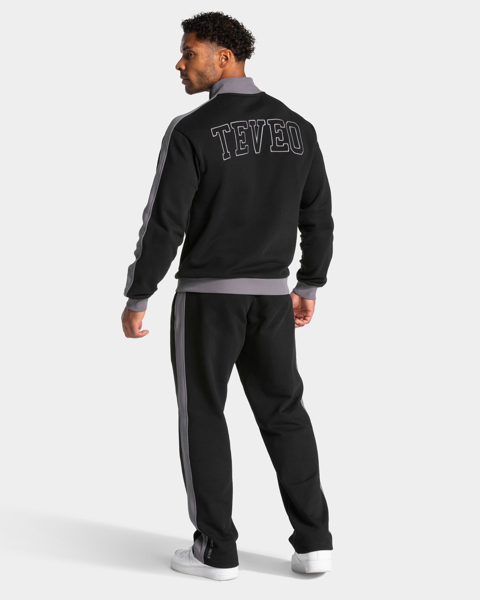 Football Zip Jacke "Schwarz"