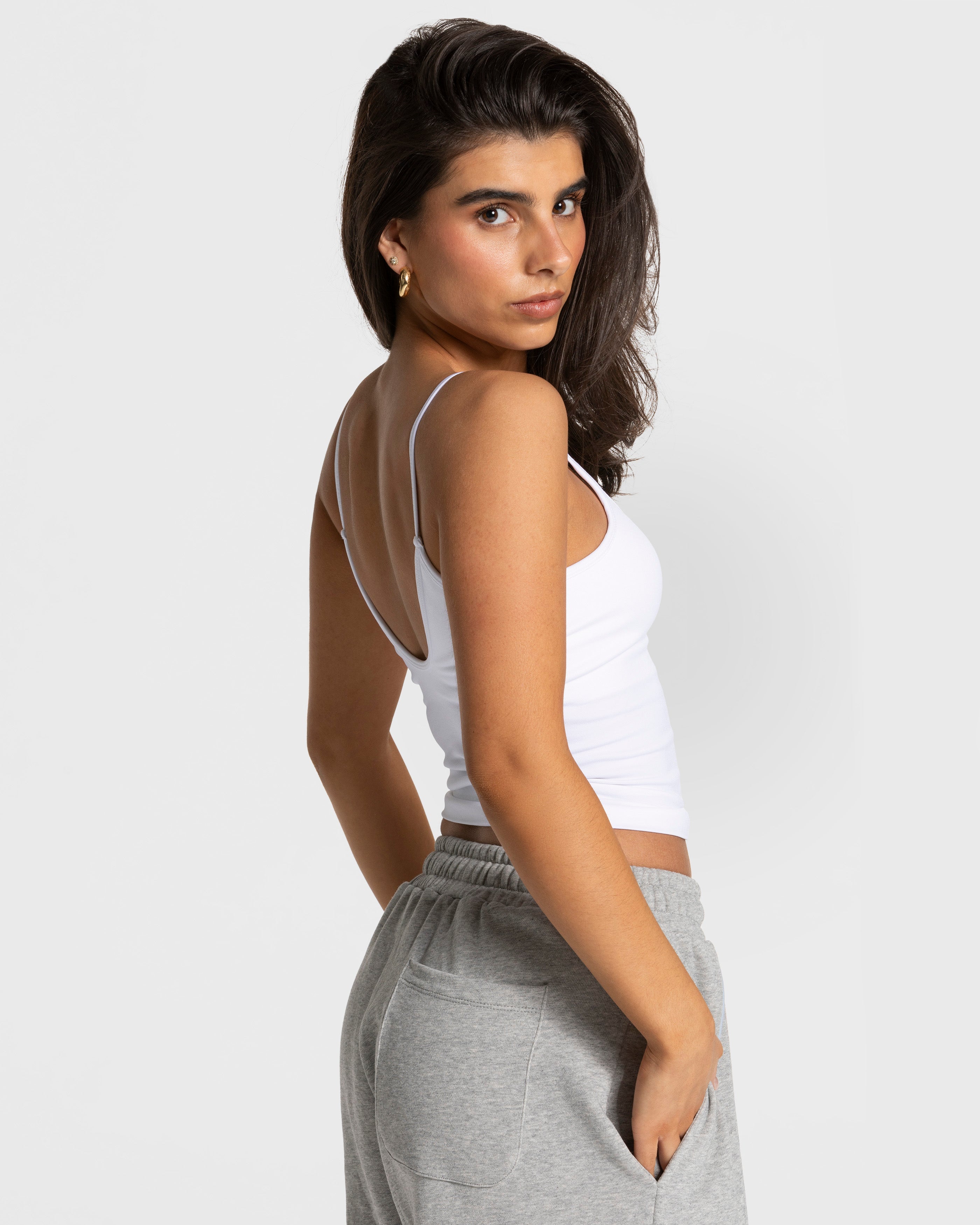 Contrastline Cami Top "Weiß"