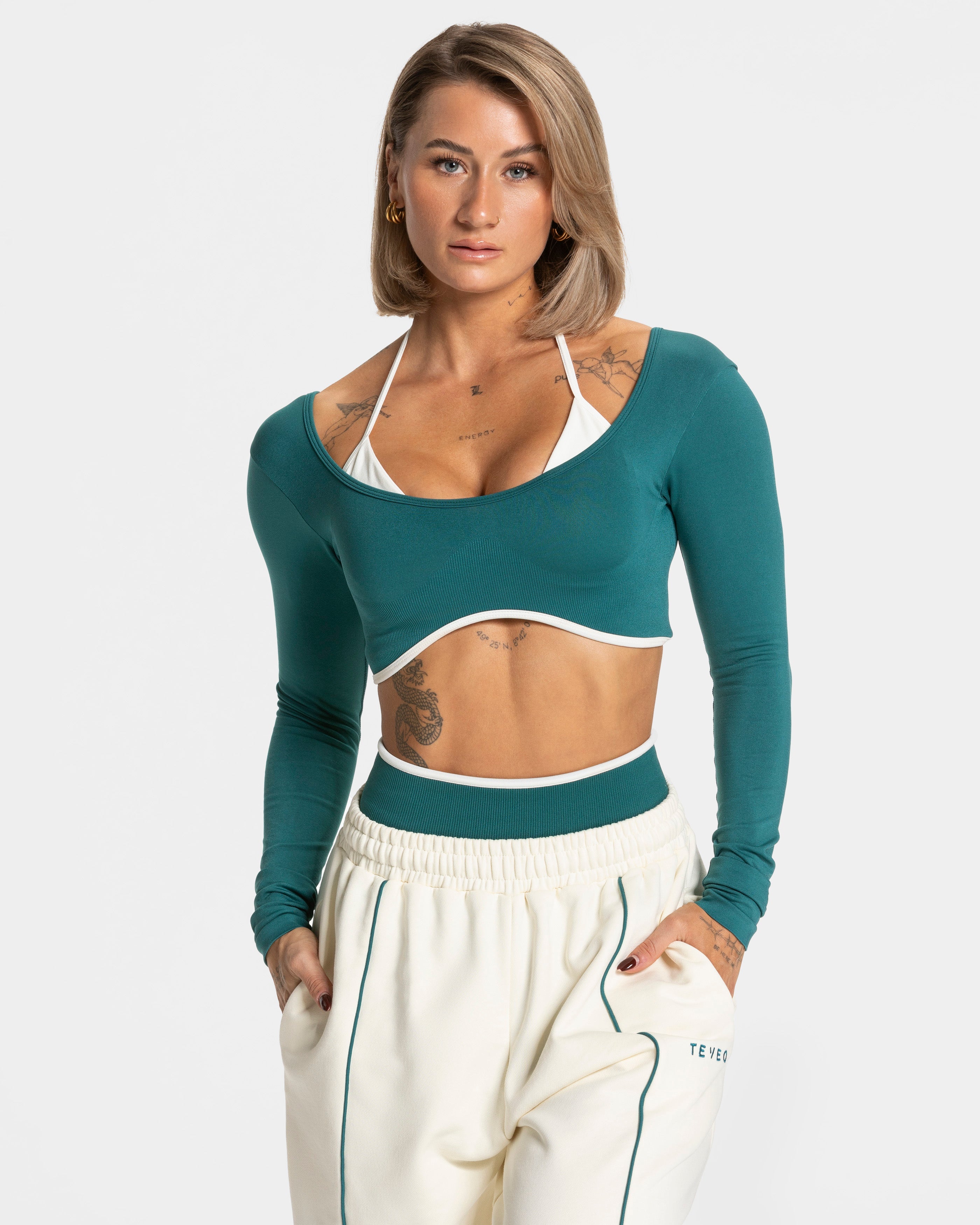 Contrastline Longsleeve "Petrol"