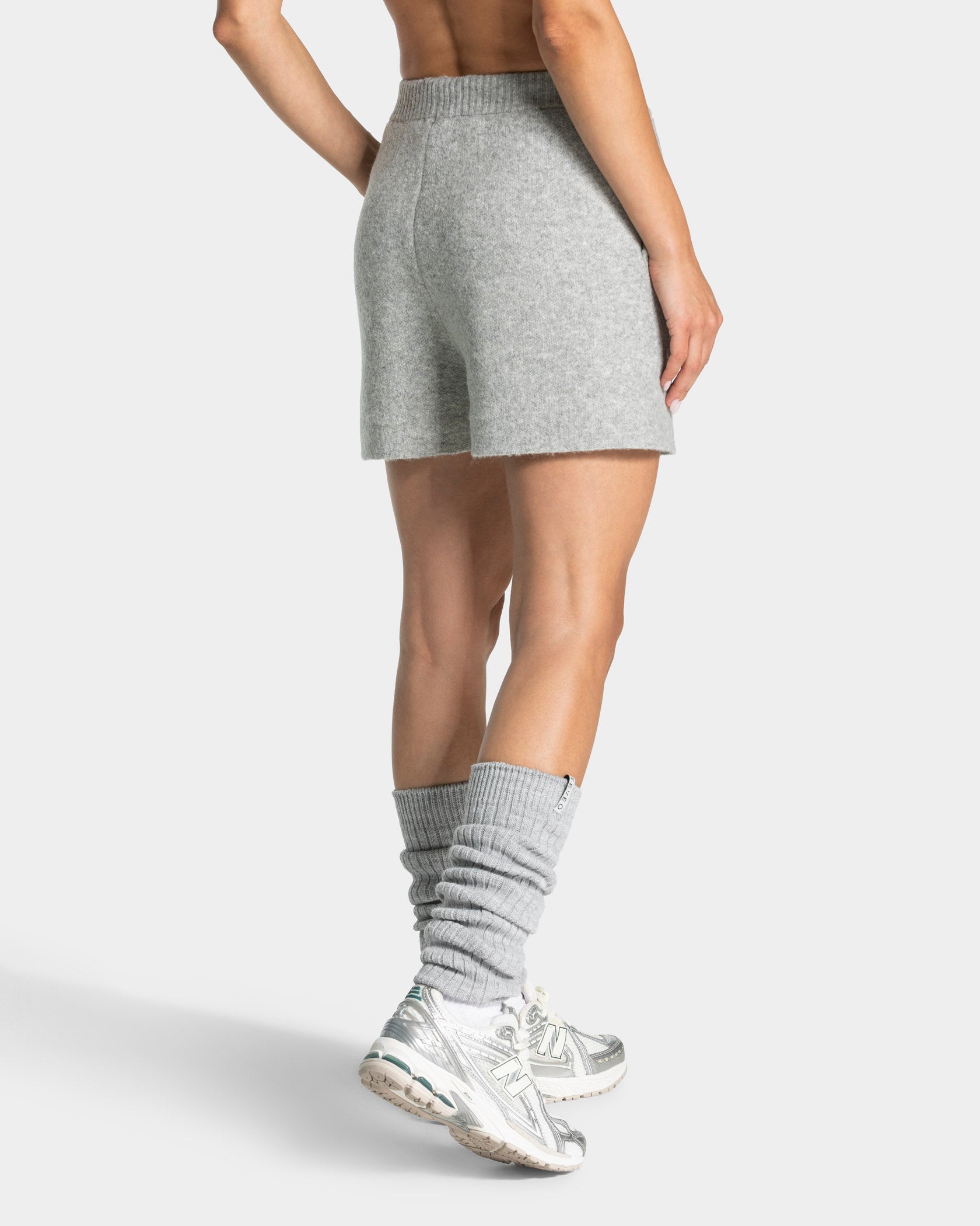 Knit Shorts "Grau Meliert"