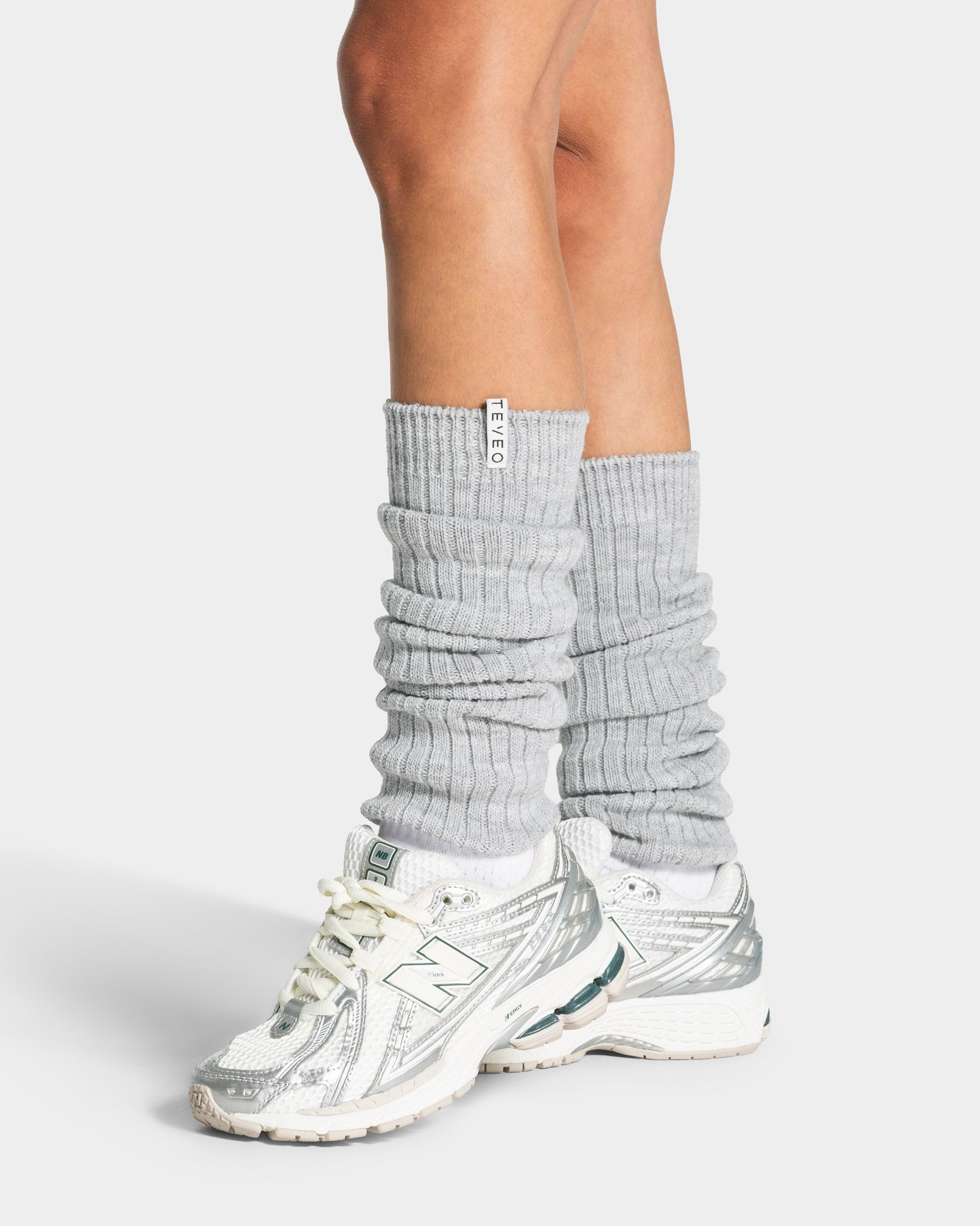 Knit Stulpen "Grau Meliert"