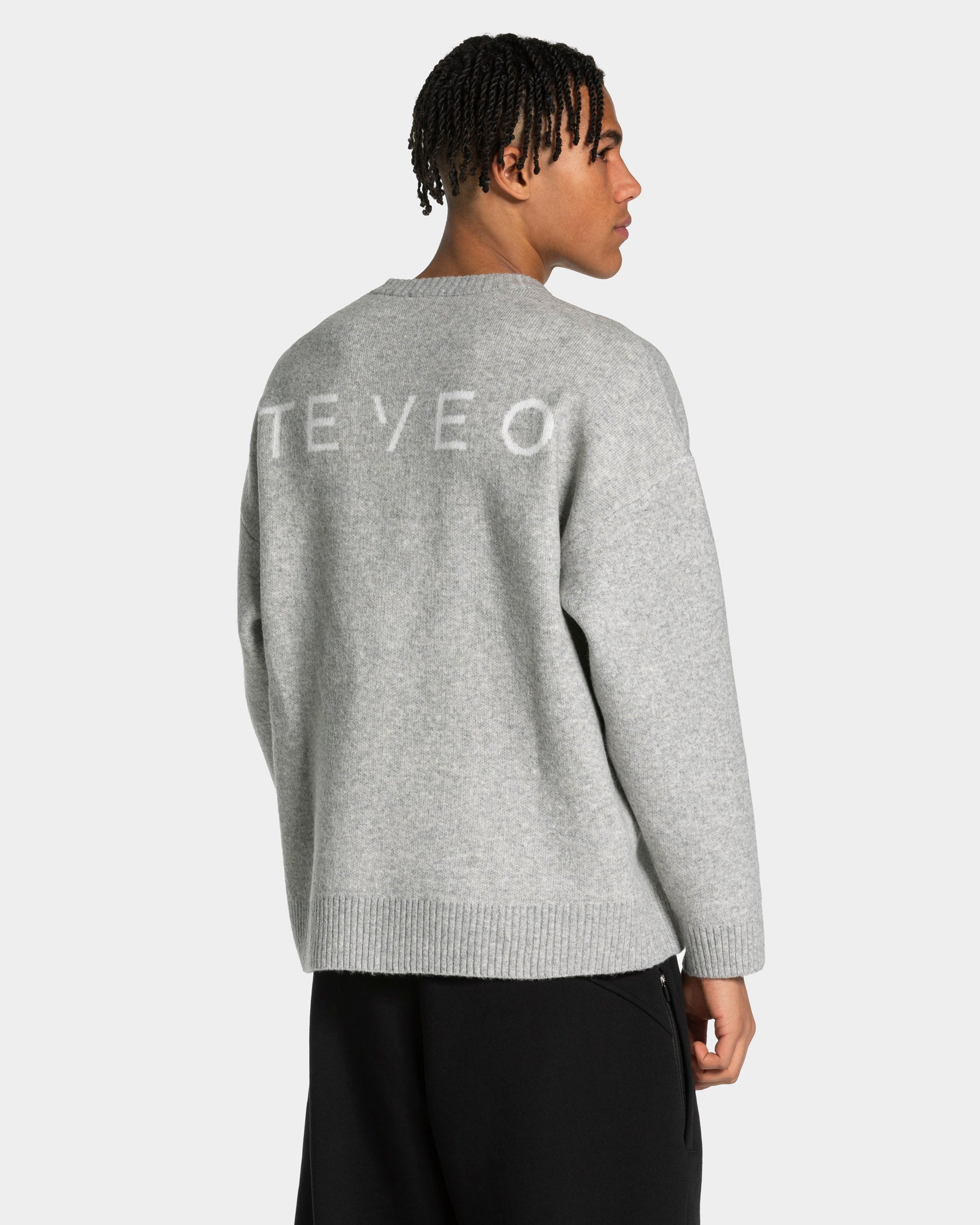 Knit Sweater "Grau Meliert"