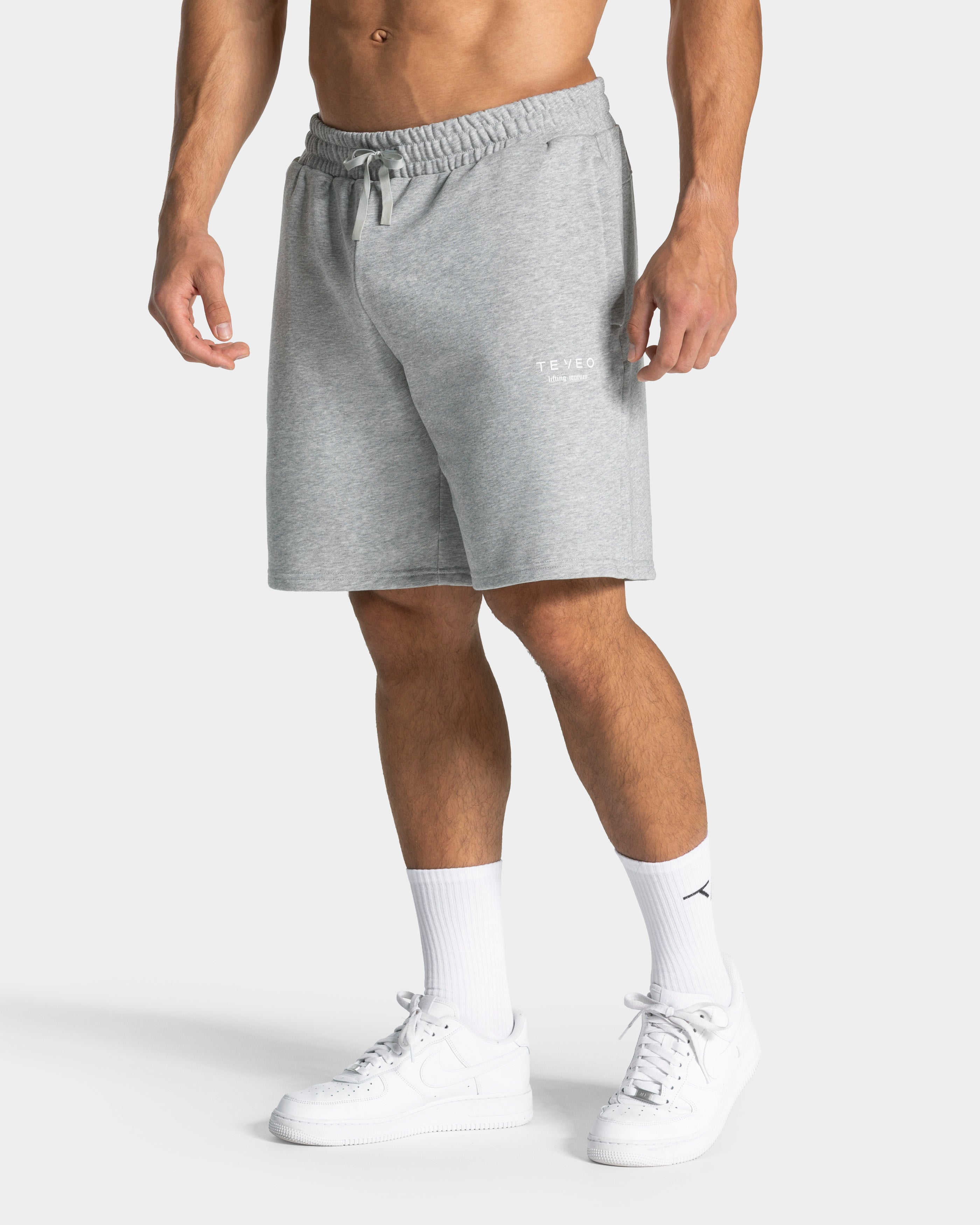 Lifting Journey Shorts "Hellgrau Meliert"