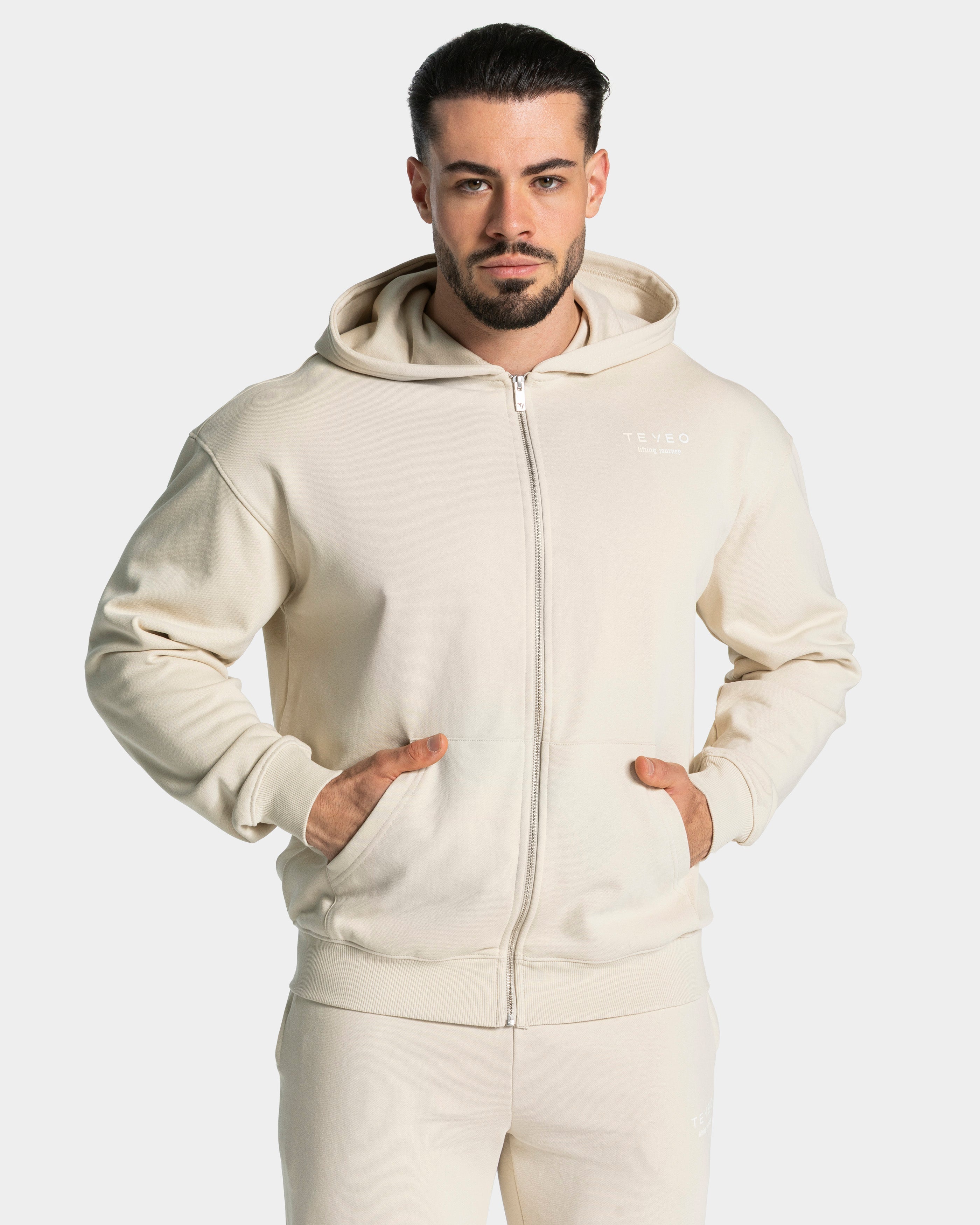 Lifting Journey Zip Hoodie "Cream"