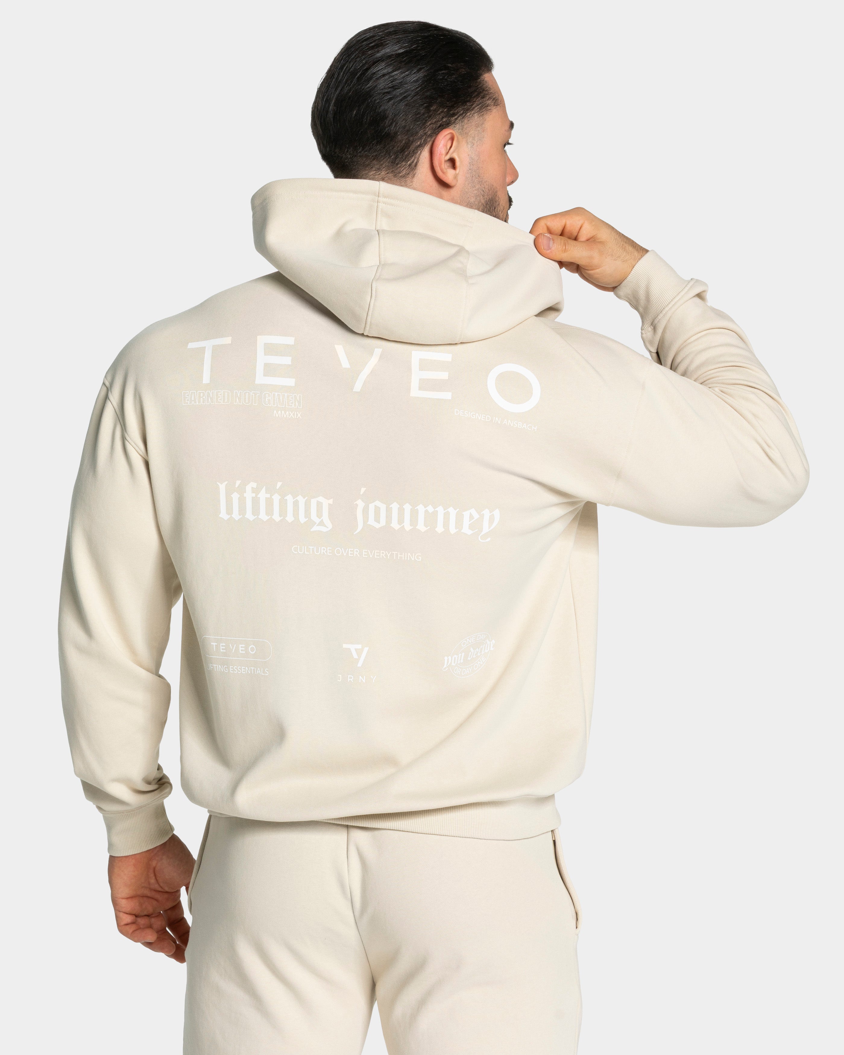 Lifting Journey Zip Hoodie "Cream"