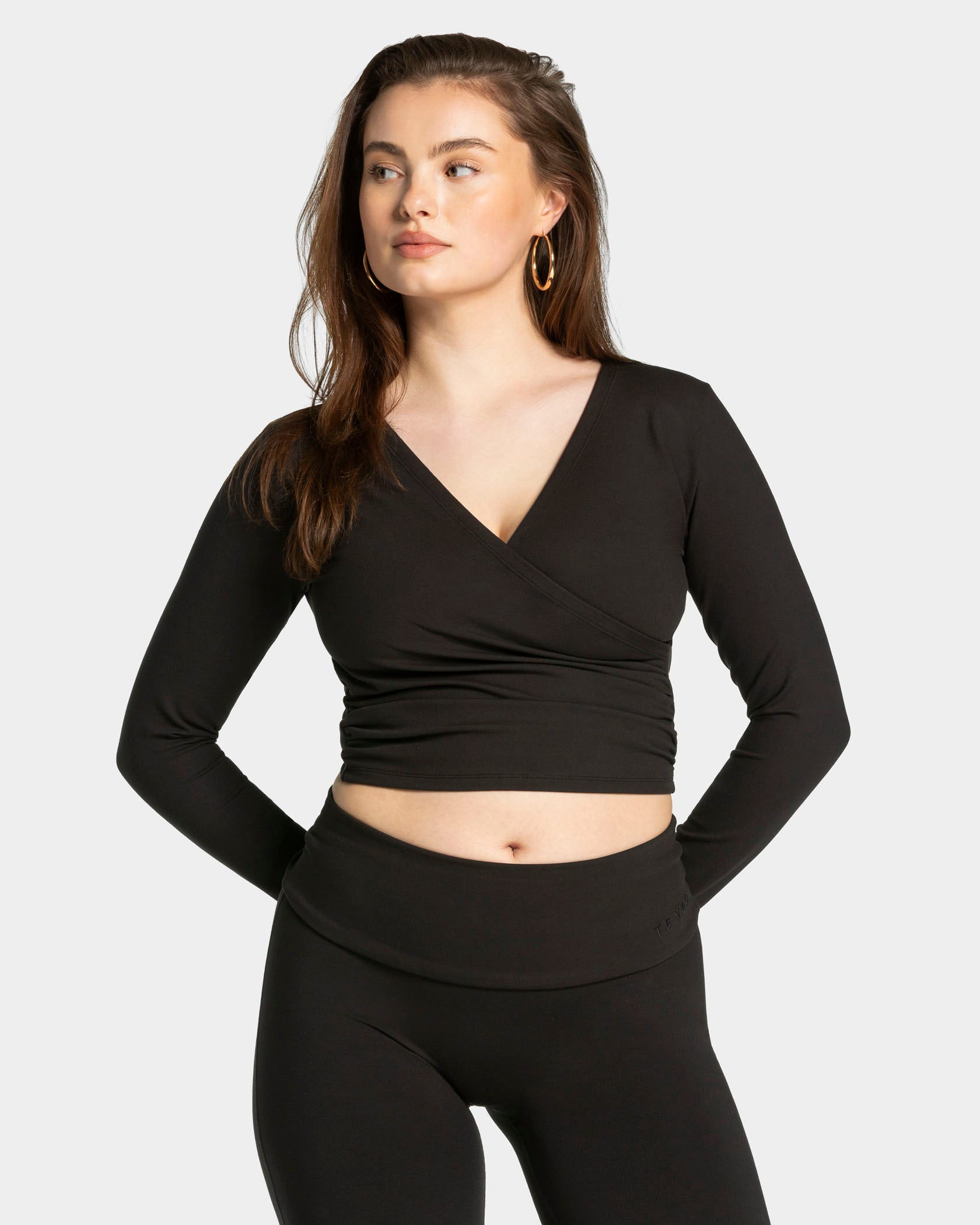 Mellow Gathered Longsleeve "Schwarz"