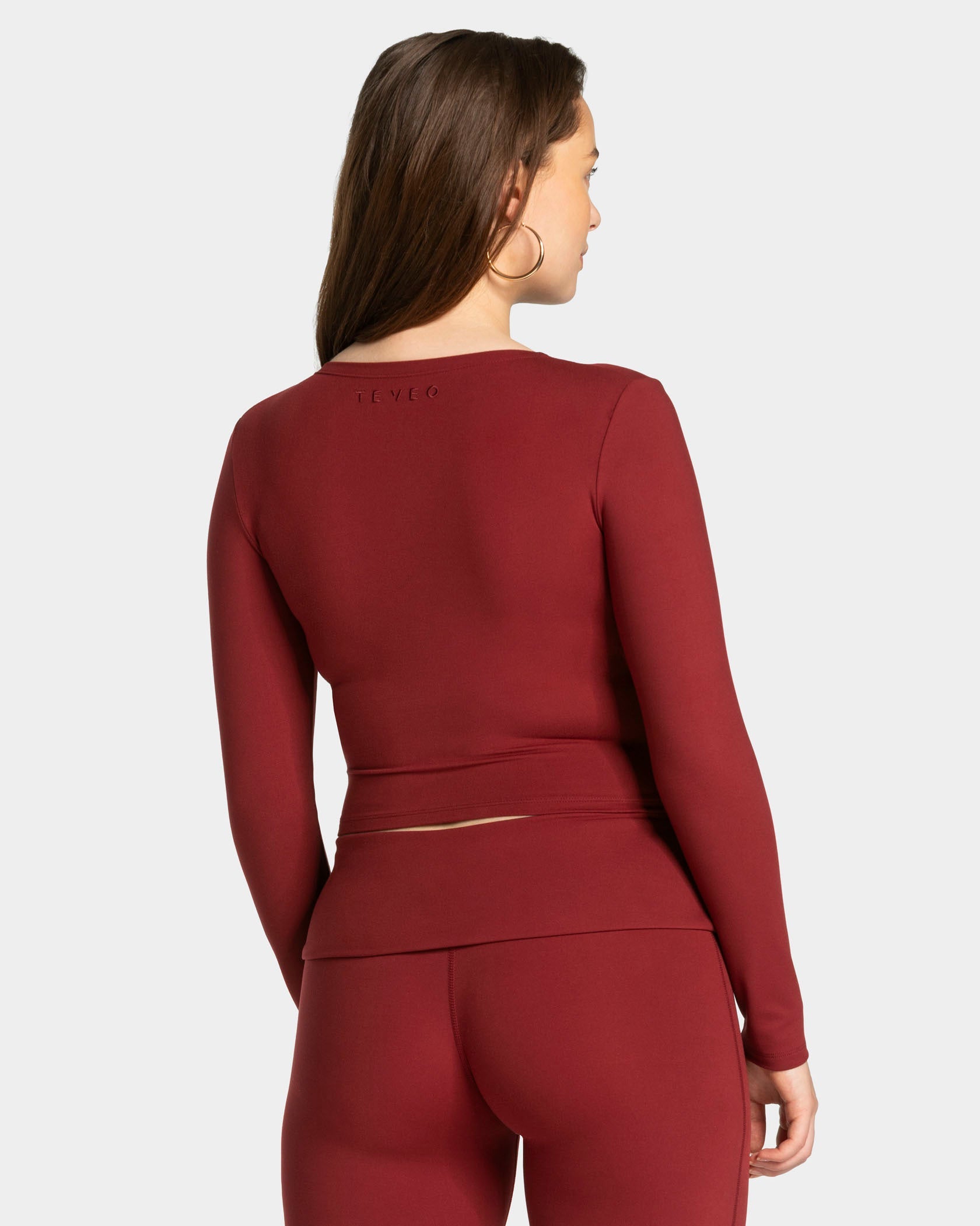 Mellow Gathered Longsleeve "Weinrot"