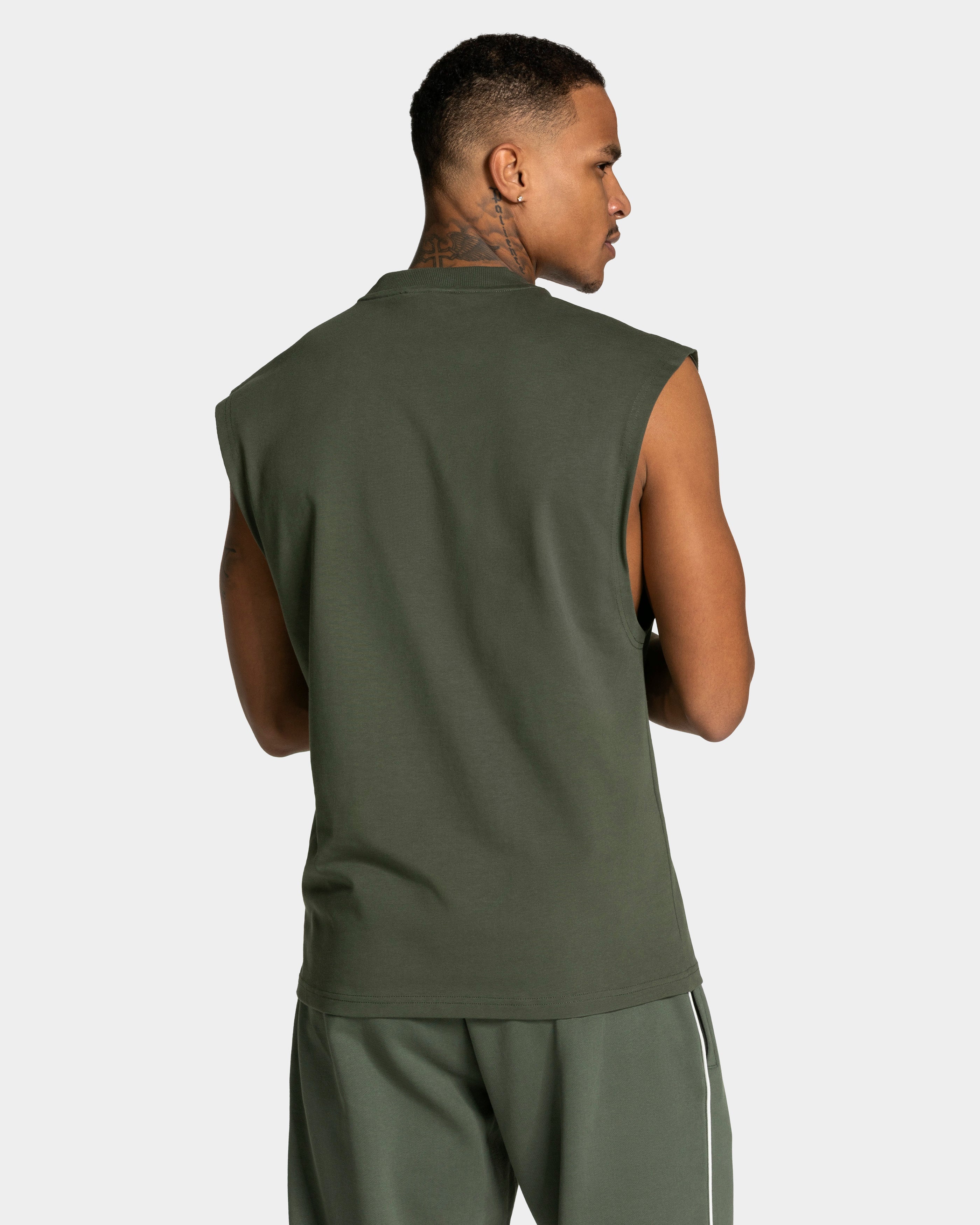 Contrastline Oversized Tank "Khaki"