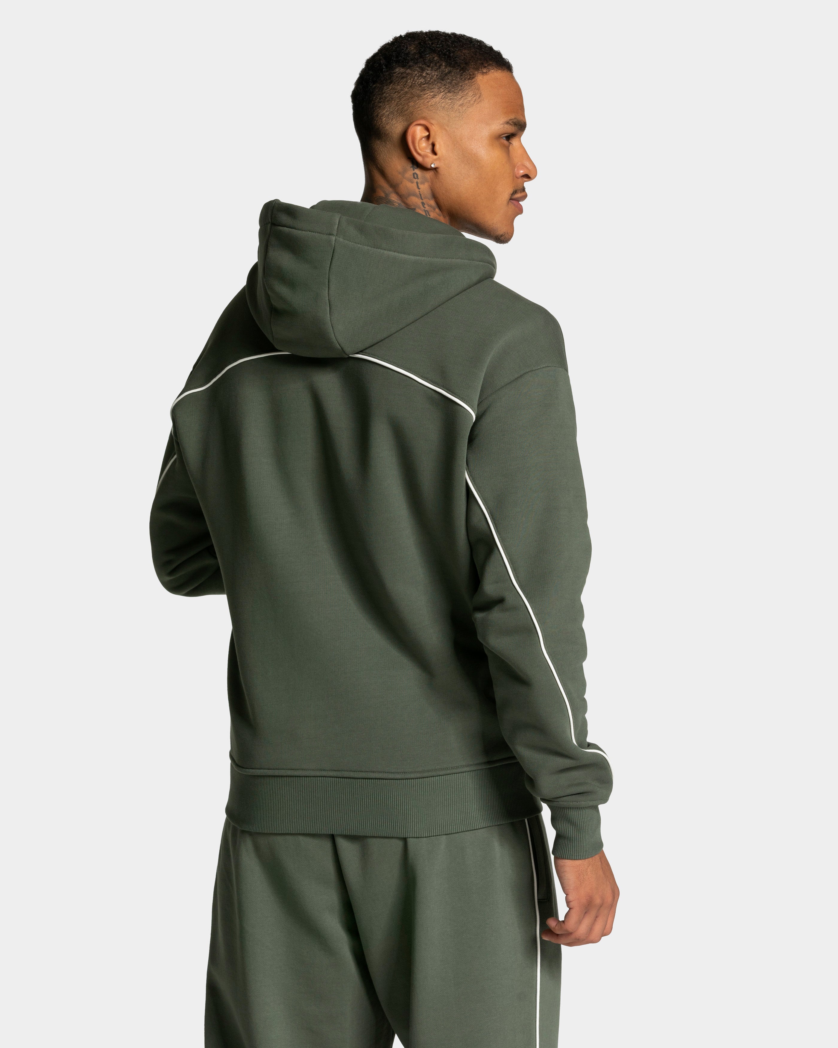 Contrastline Zip Jacke "Khaki"