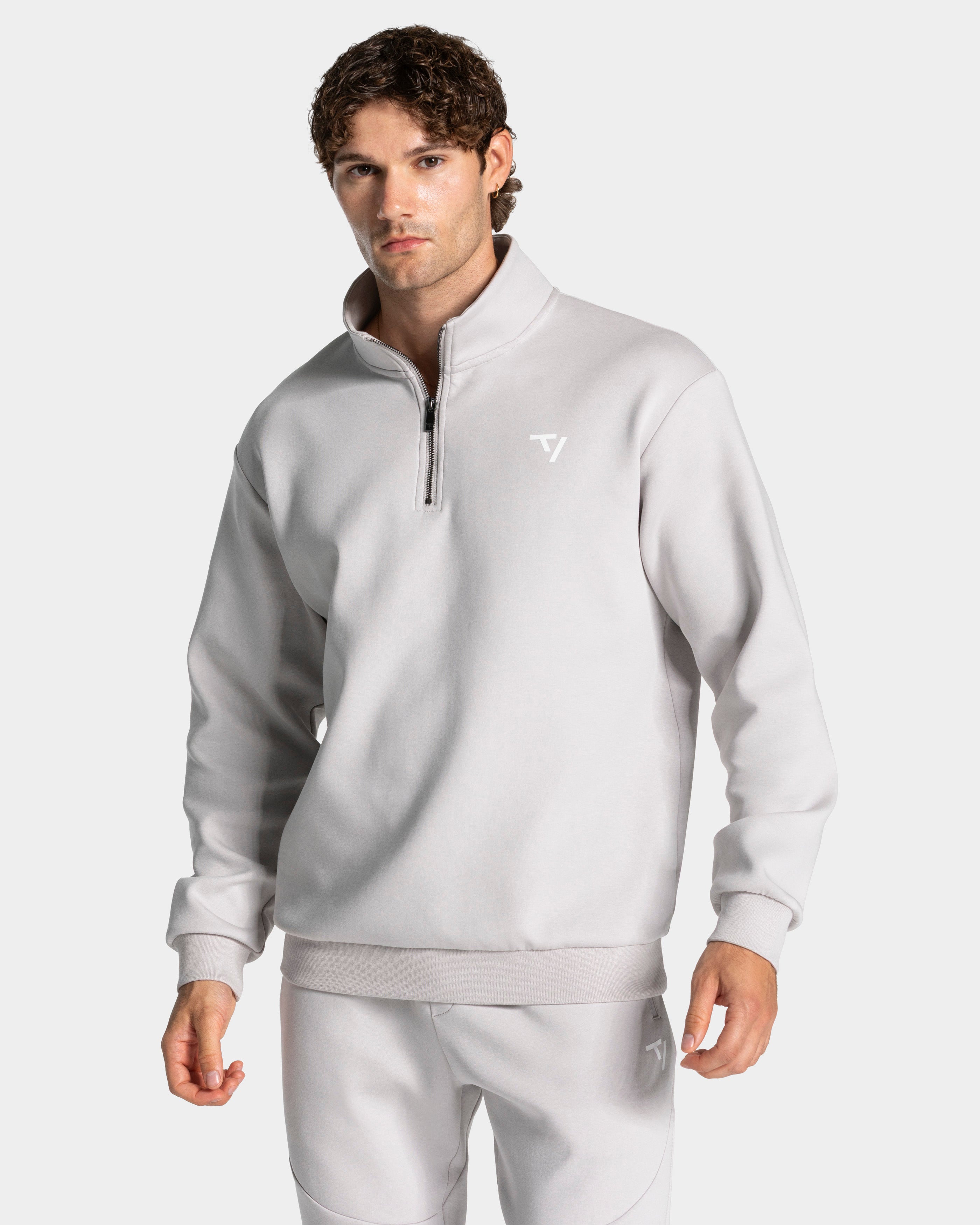 Prime Half Zip Sweater "Silver"