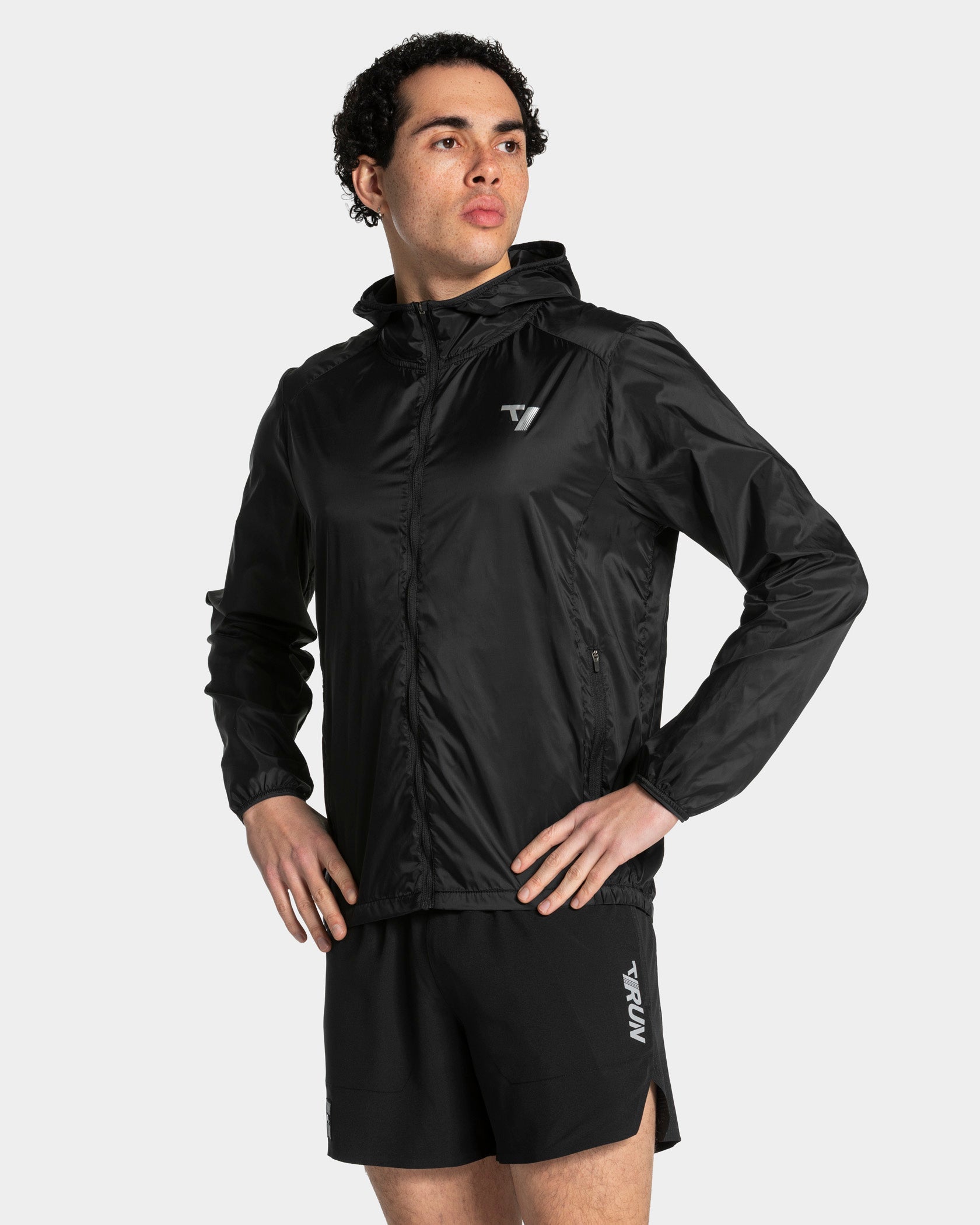 RUN Lightweight Zip Jacke "Schwarz"