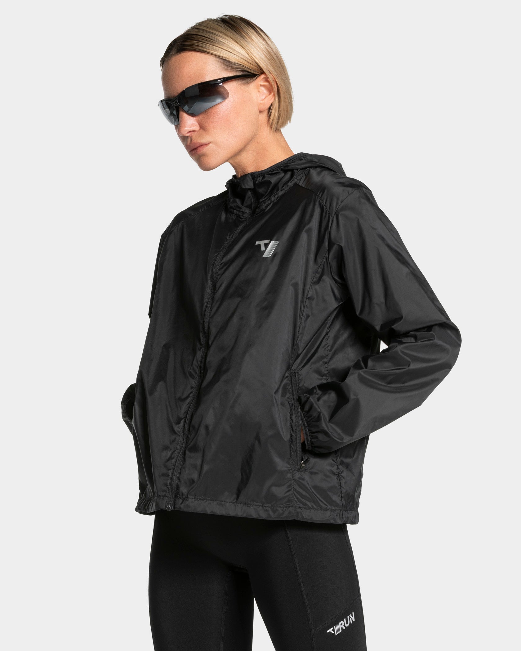 RUN Lightweight Zip Jacke "Schwarz"
