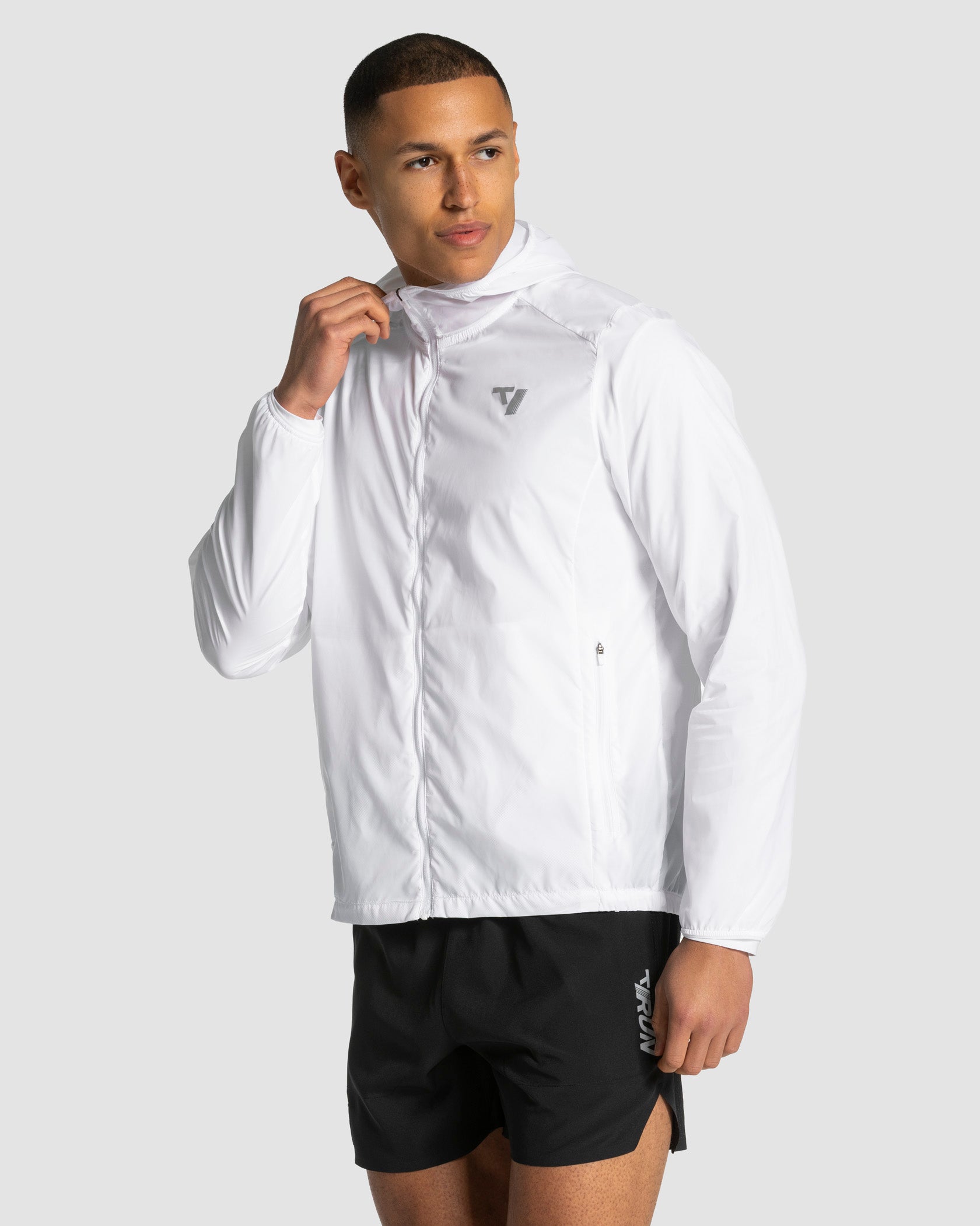 RUN Lightweight Zip Jacke "Weiß"