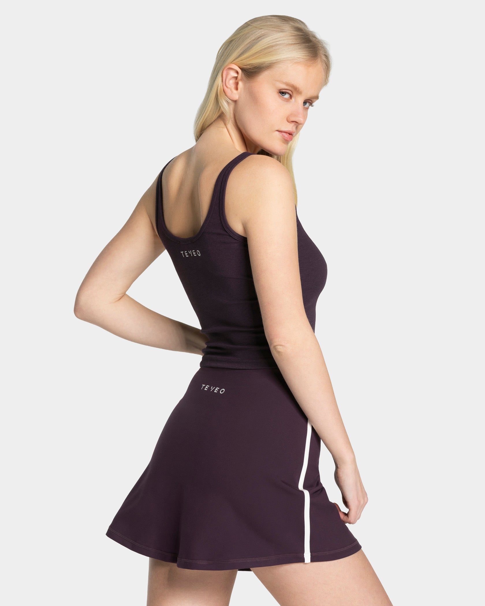 Soft Ribbed Top "Blackberry"