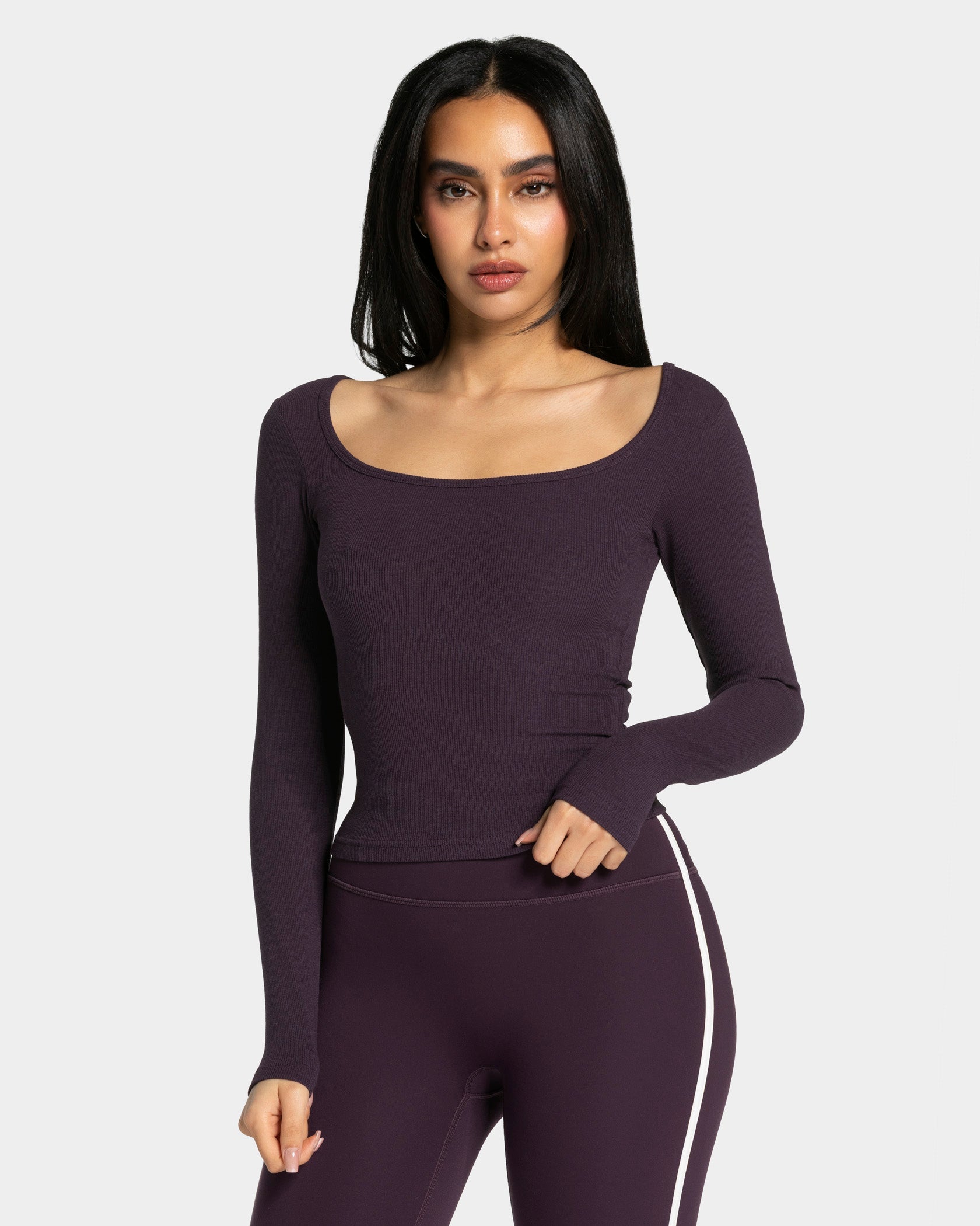 Soft Ribbed Longsleeve "Blackberry"