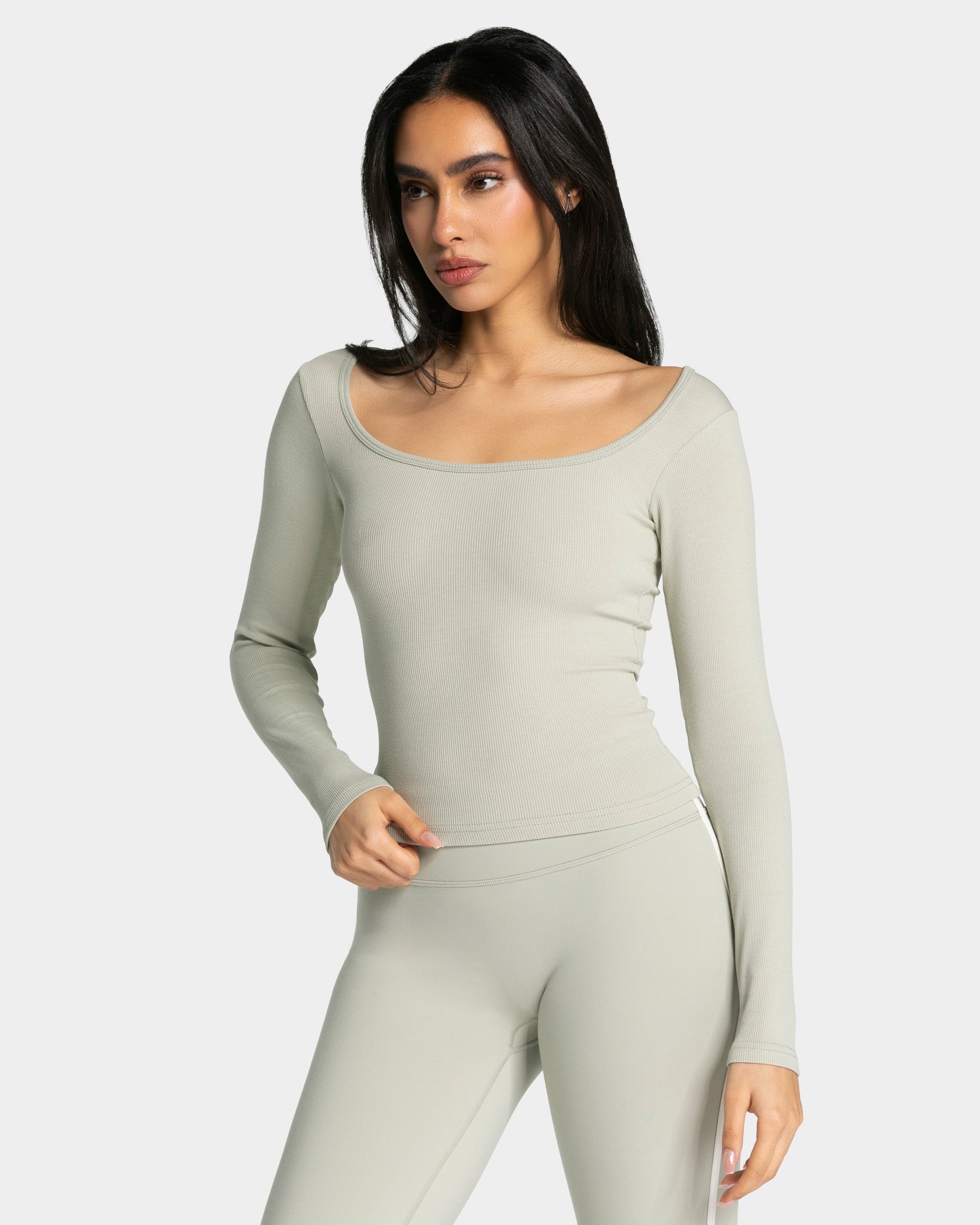 Soft Ribbed Longsleeve "Pistachio"