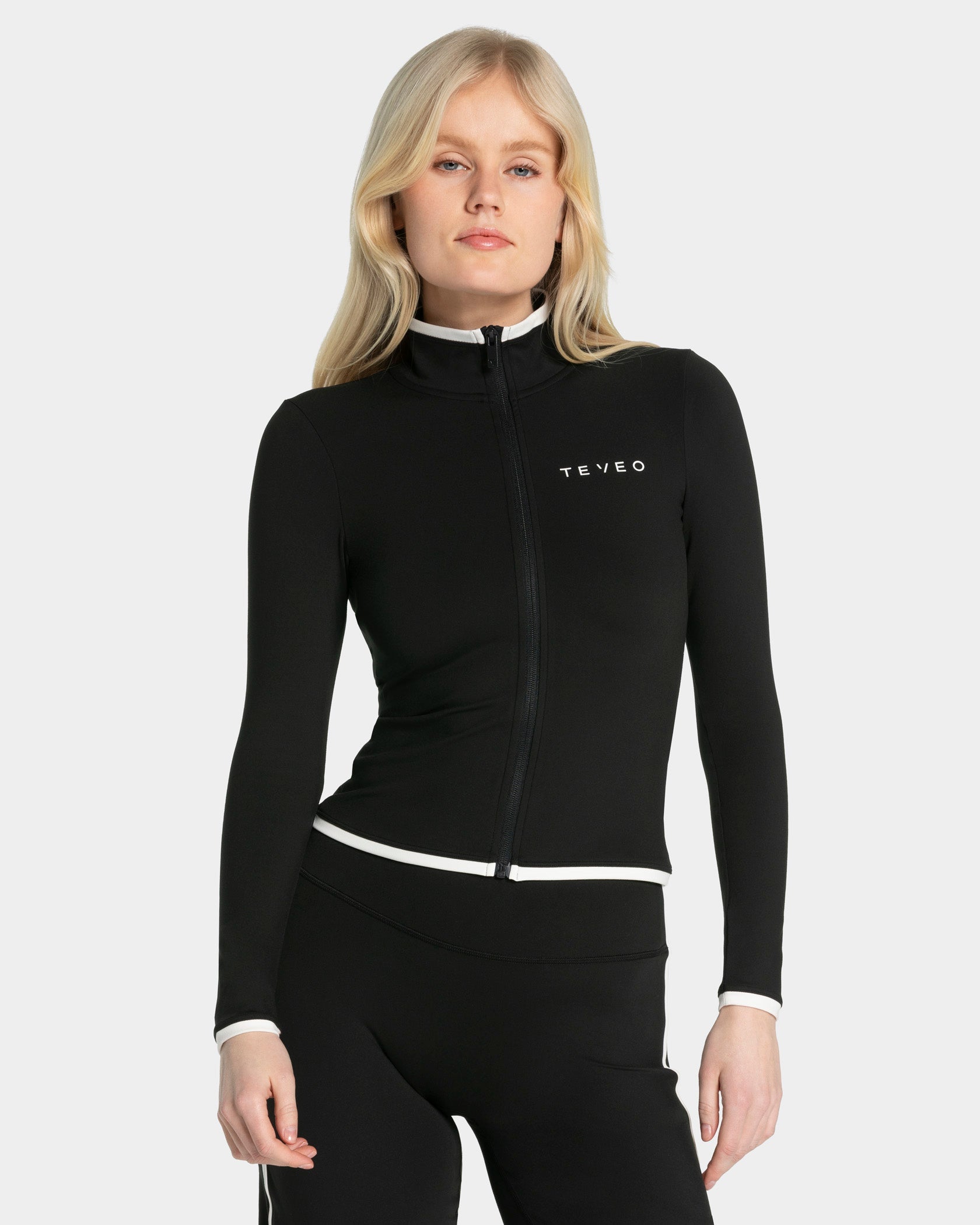 Soft Shaping Zip Jacke "Schwarz"