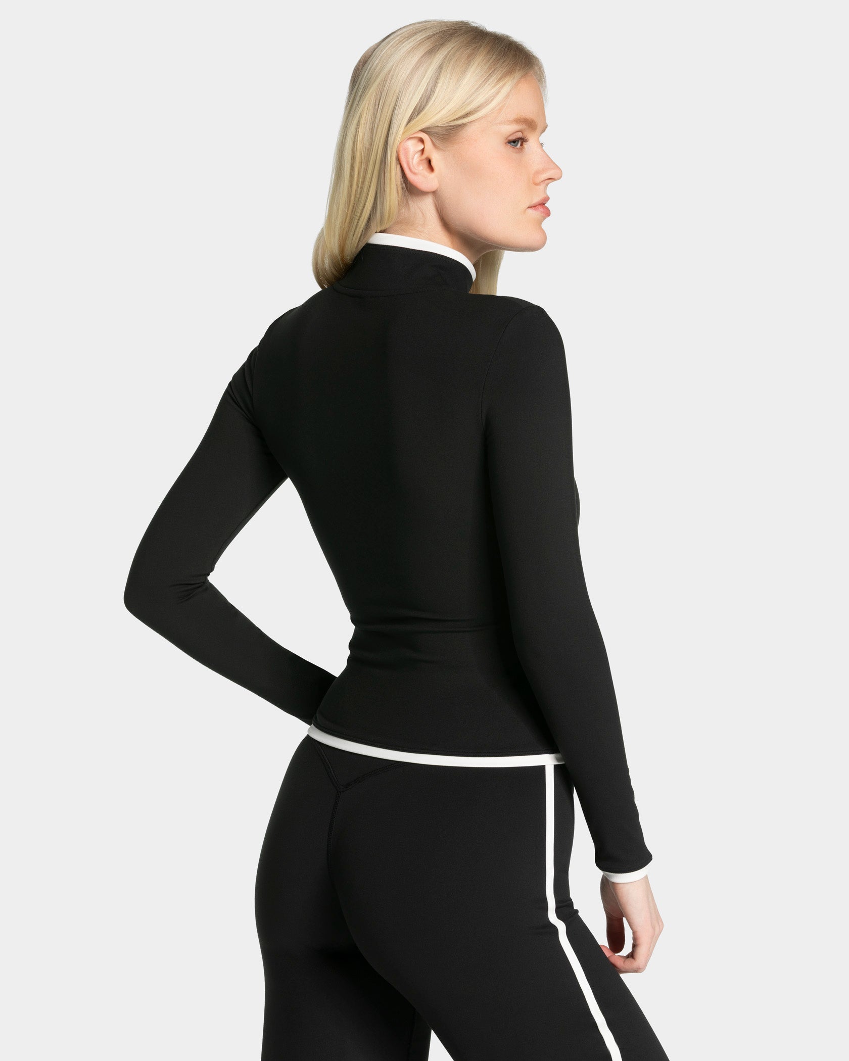 Soft Shaping Zip Jacke "Schwarz"