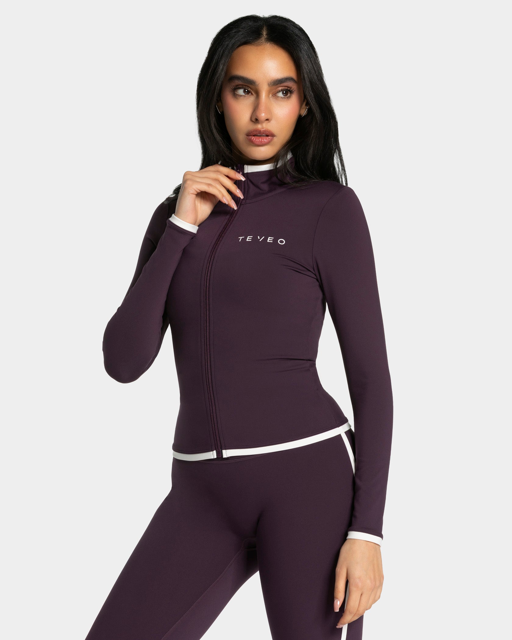 Soft Shaping Zip Jacke "Blackberry"