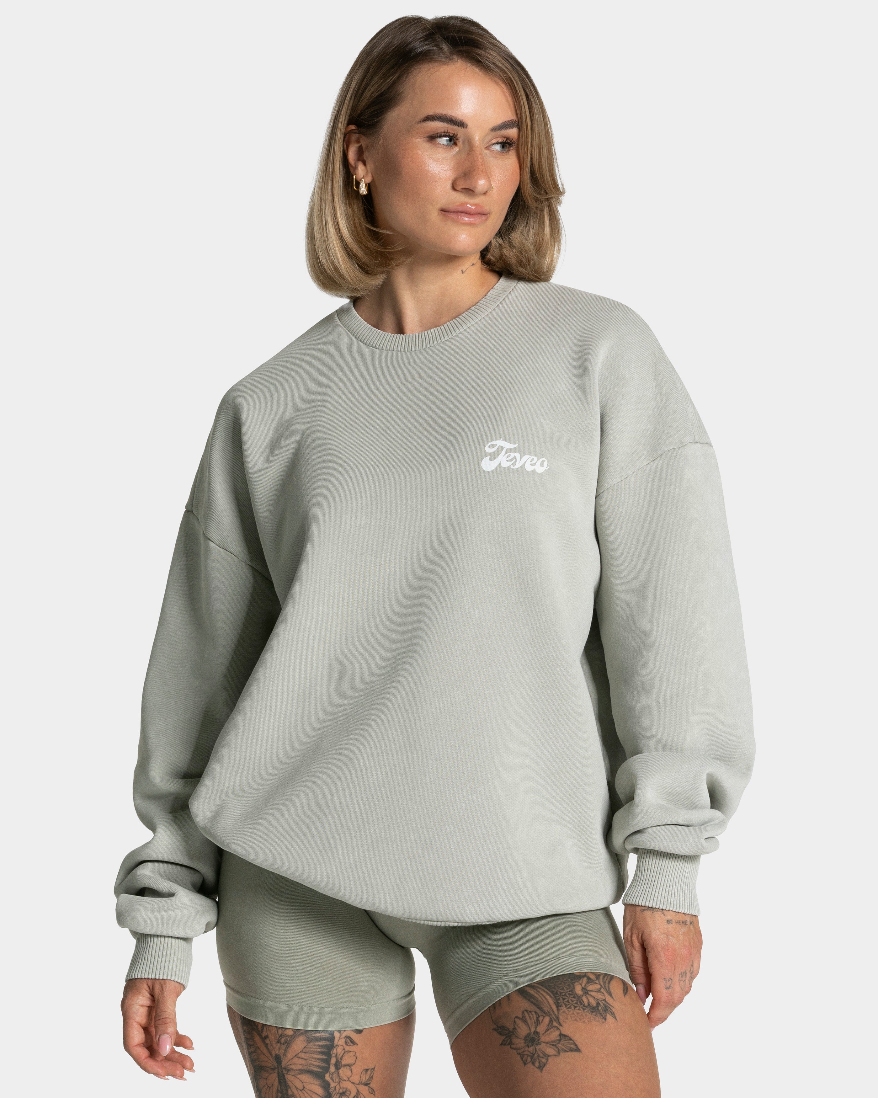 Acid Oversized Sweater "Salbei"