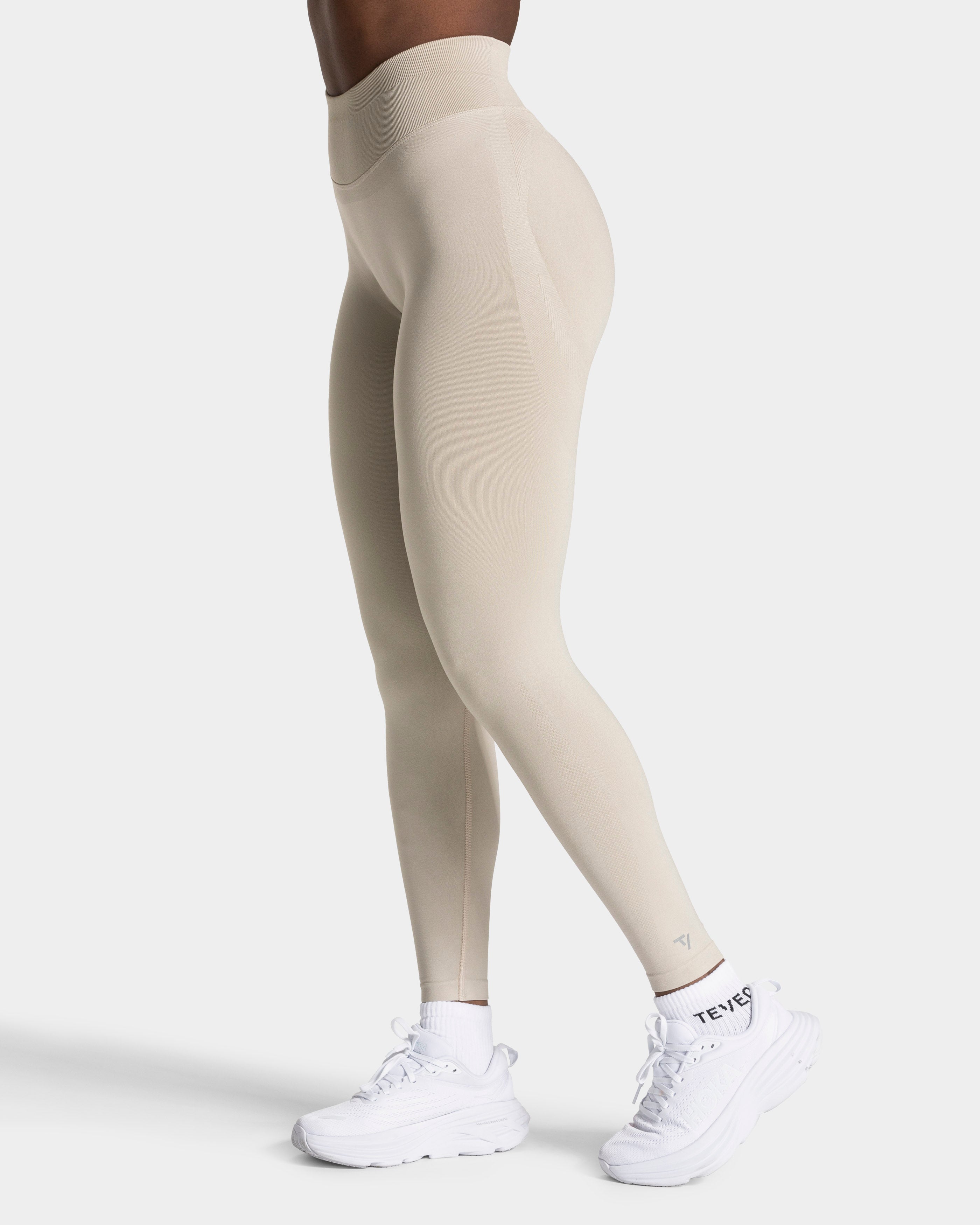 END Running Sculpt Scrunch Leggings "Latte"