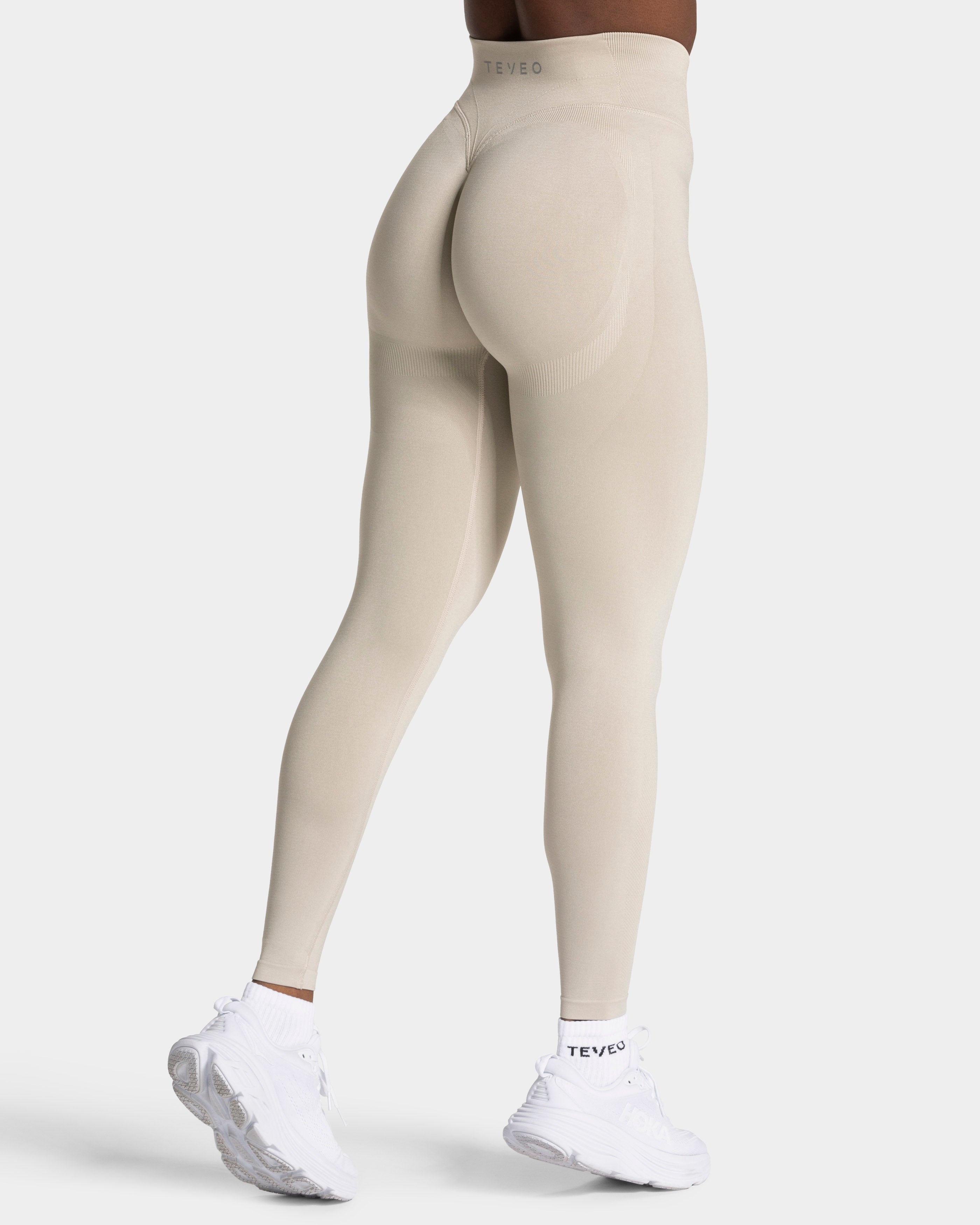 END Running Sculpt Scrunch Leggings "Latte"
