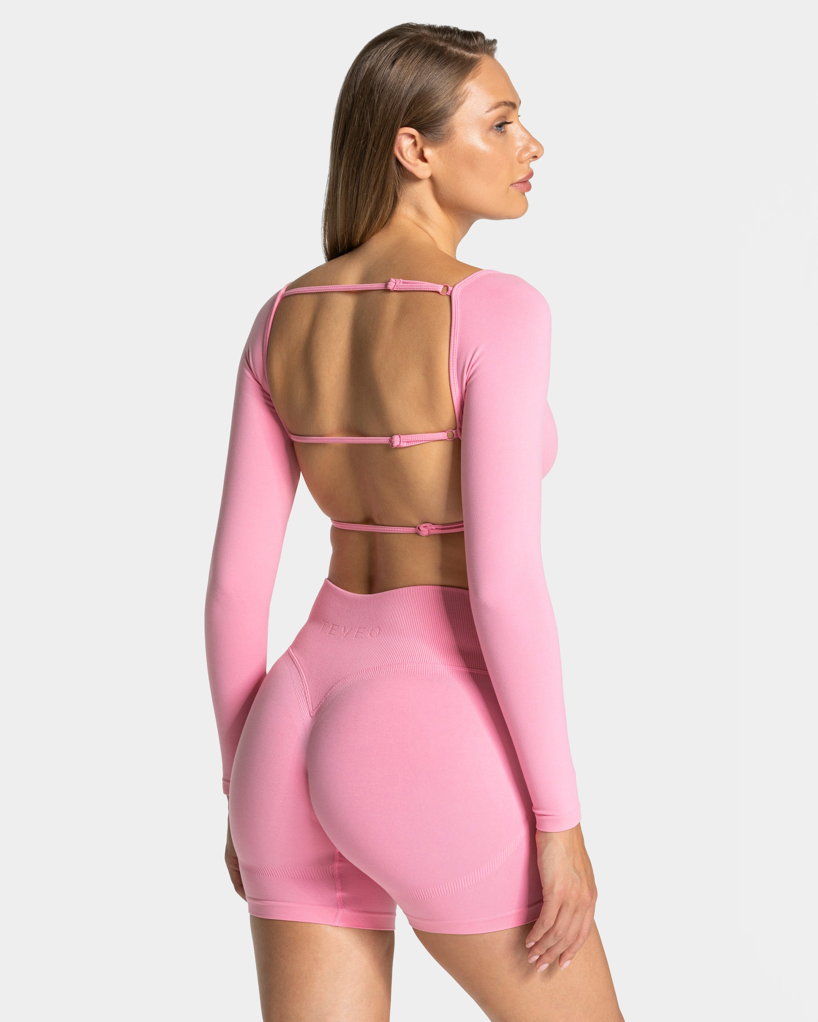 Femme Backless Longsleeve "Pink"