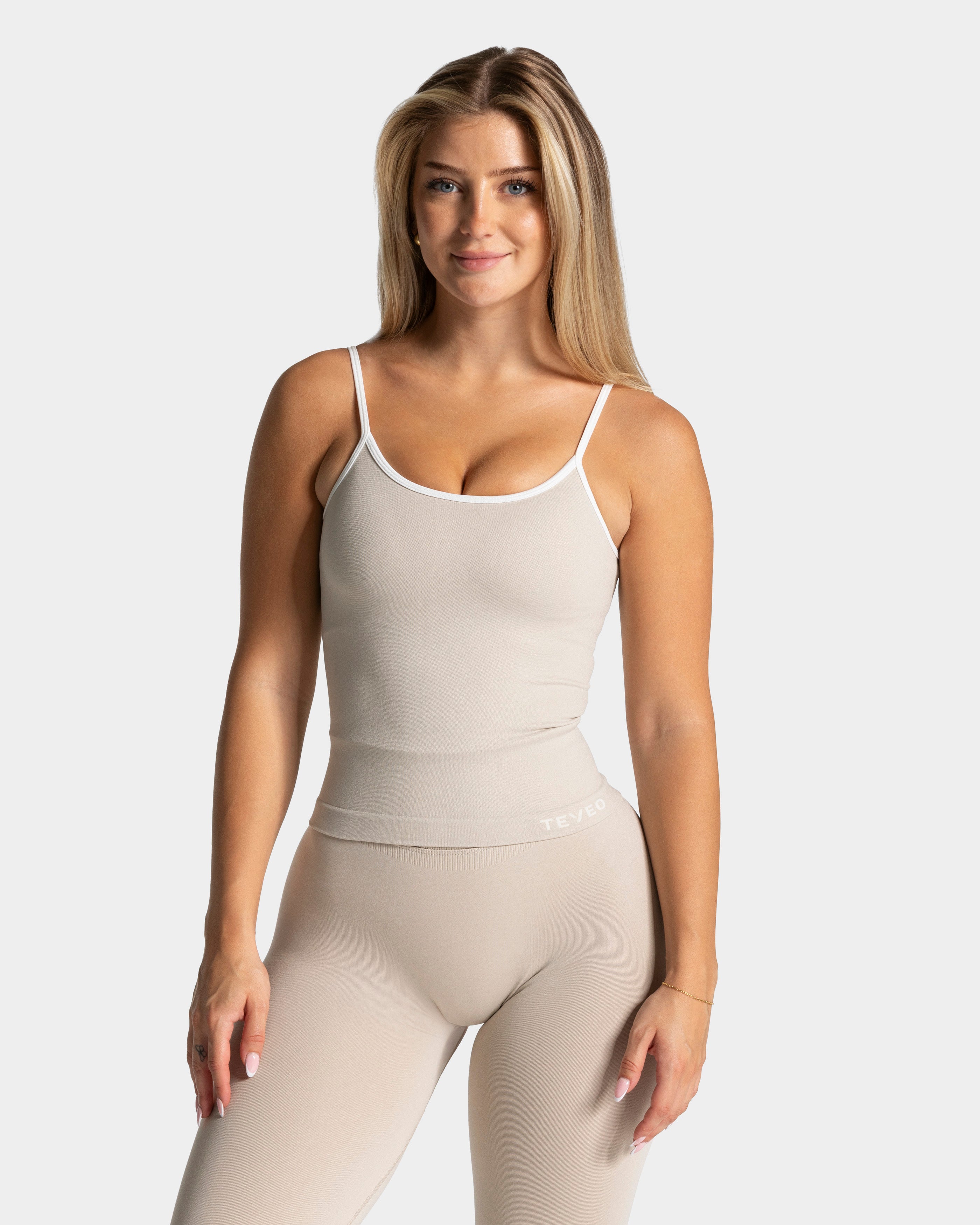 Contrastline Cami Top "Cream"