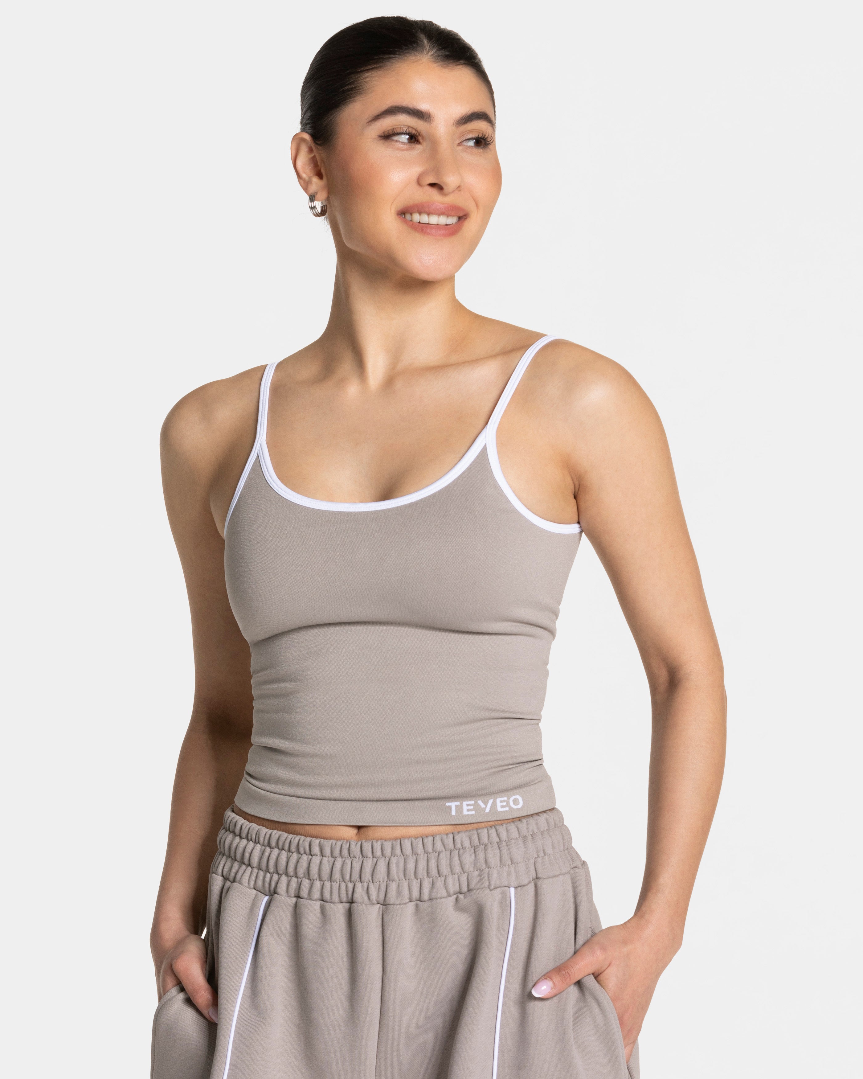 Contrastline Cami Top "Stone"