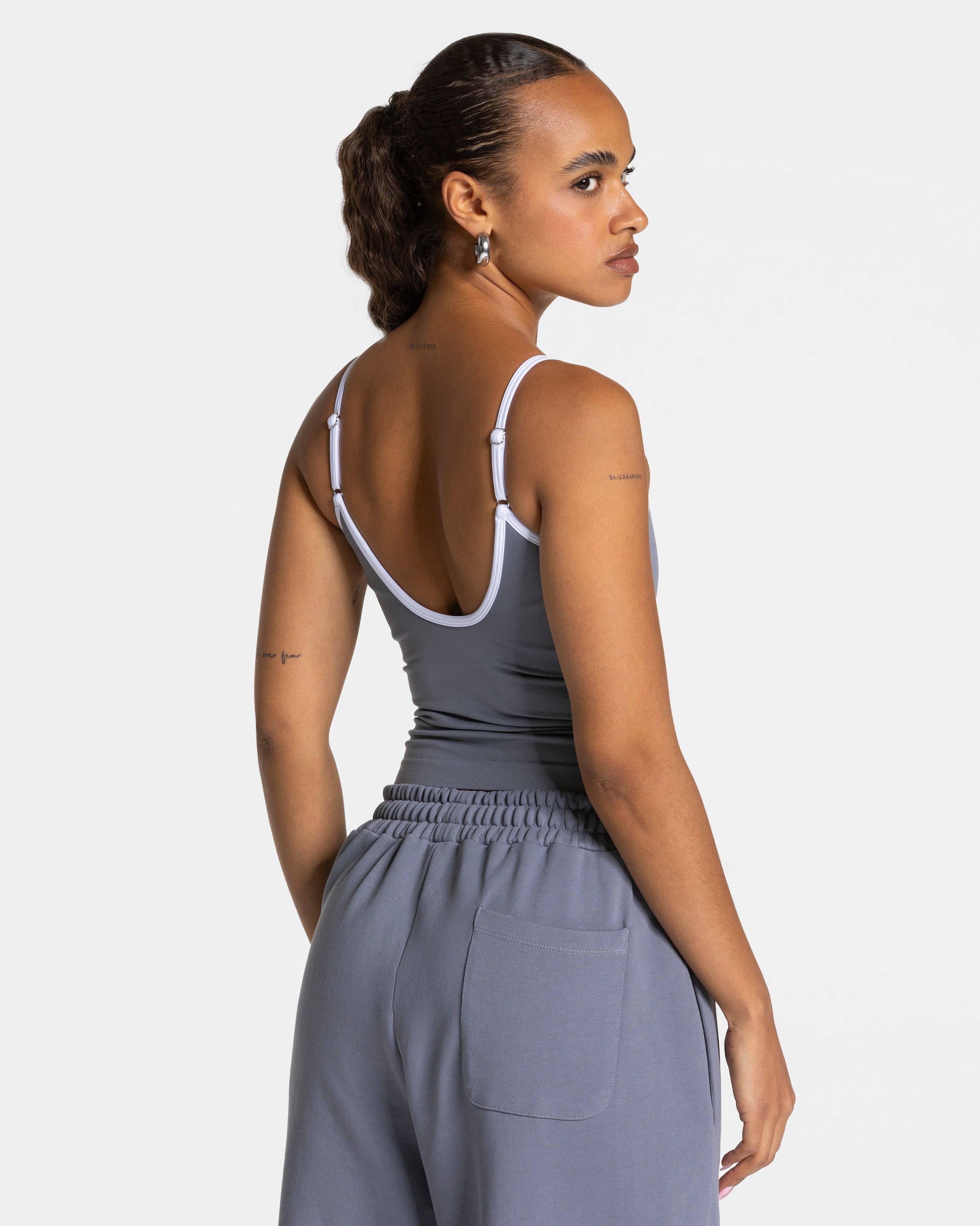 Contrastline Cami Top "Eisgrau"