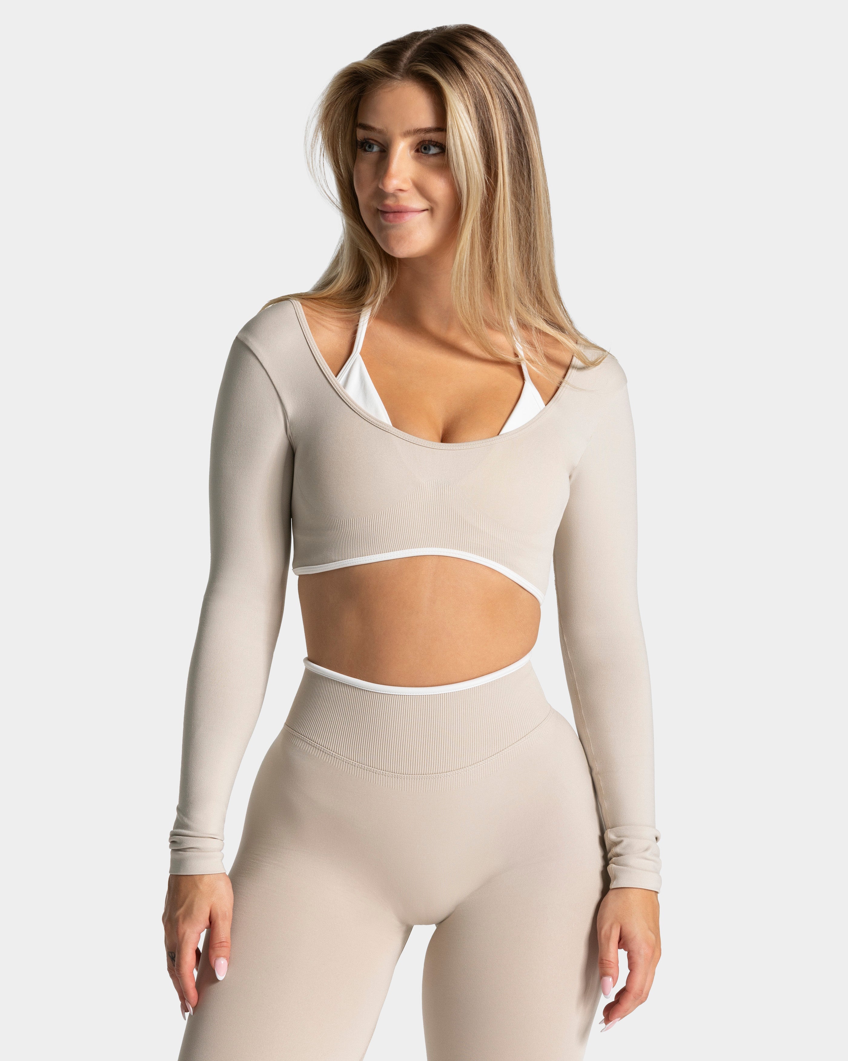 Contrastline Longsleeve "Cream"