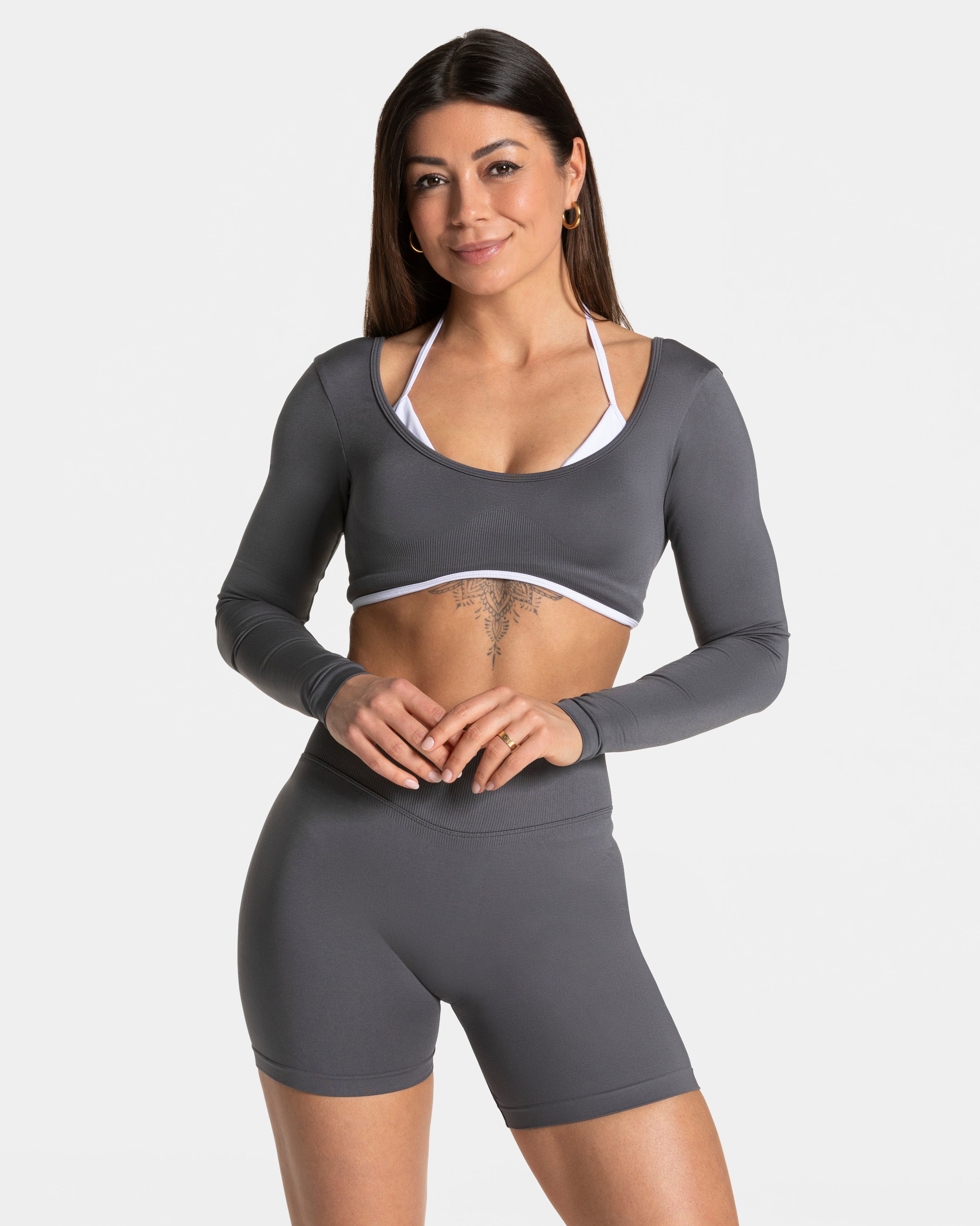 Contrastline Longsleeve "Graphit"