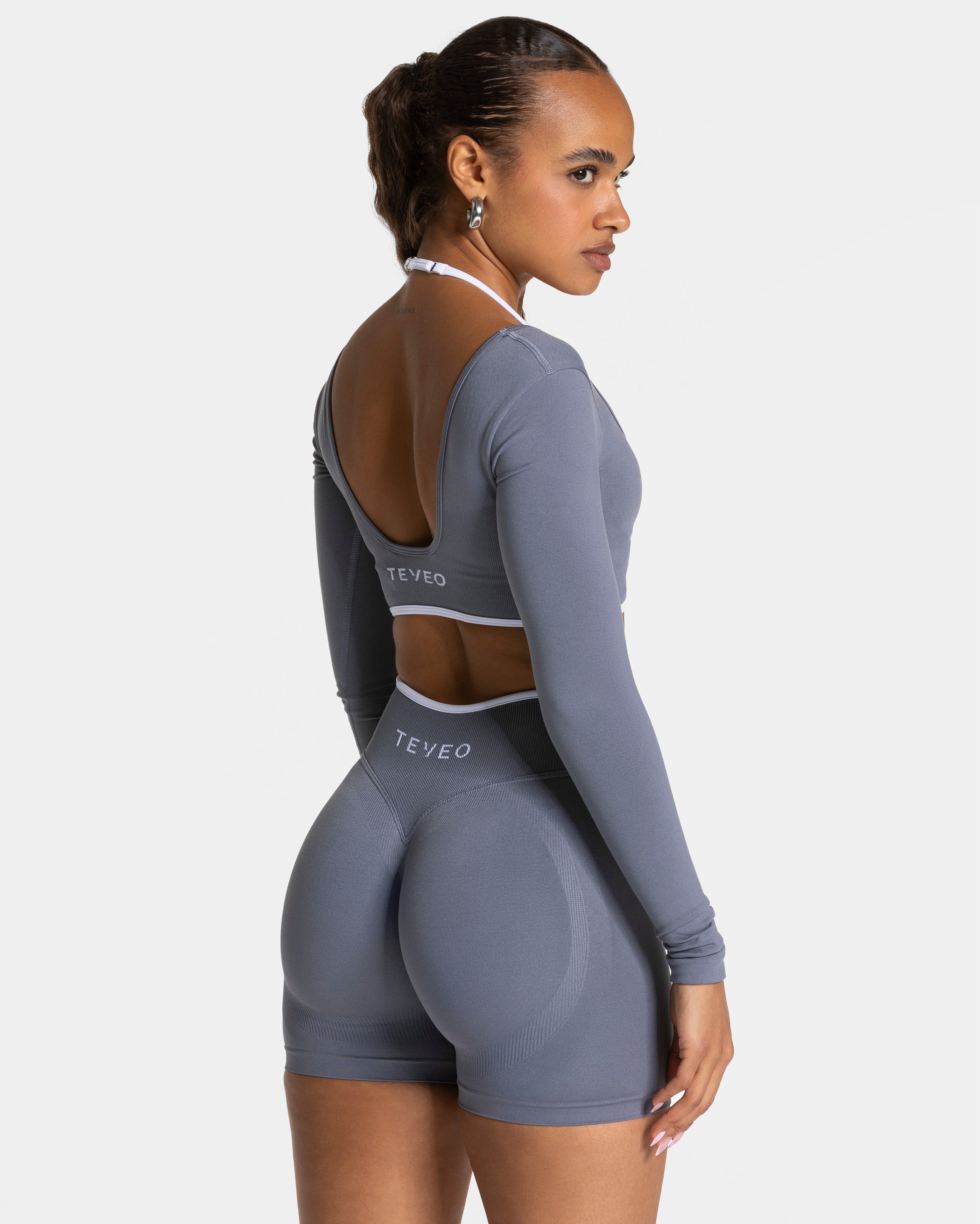 Contrastline Longsleeve "Eisgrau"