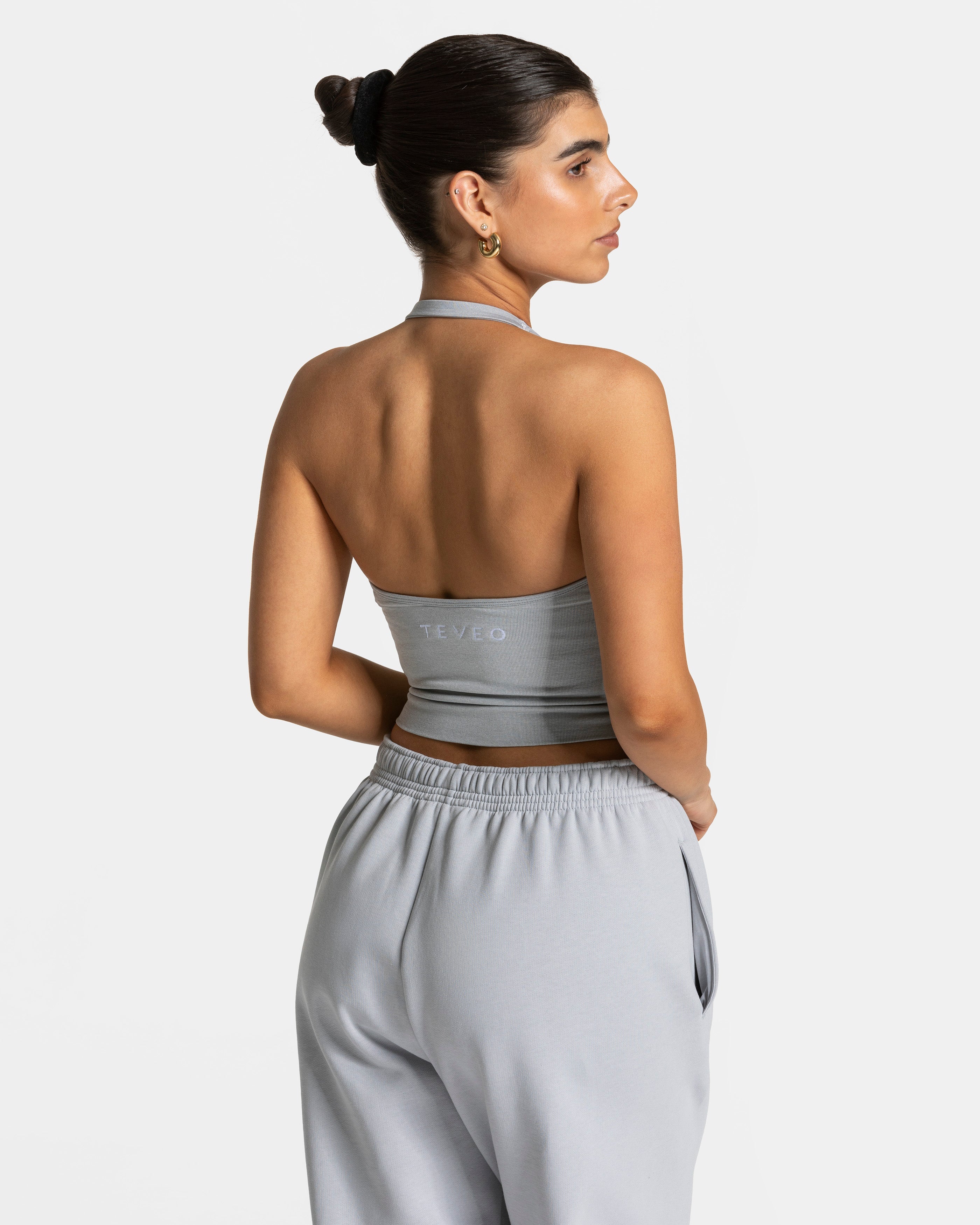 Timeless Pro Neckholder Top  "Hellgrau"