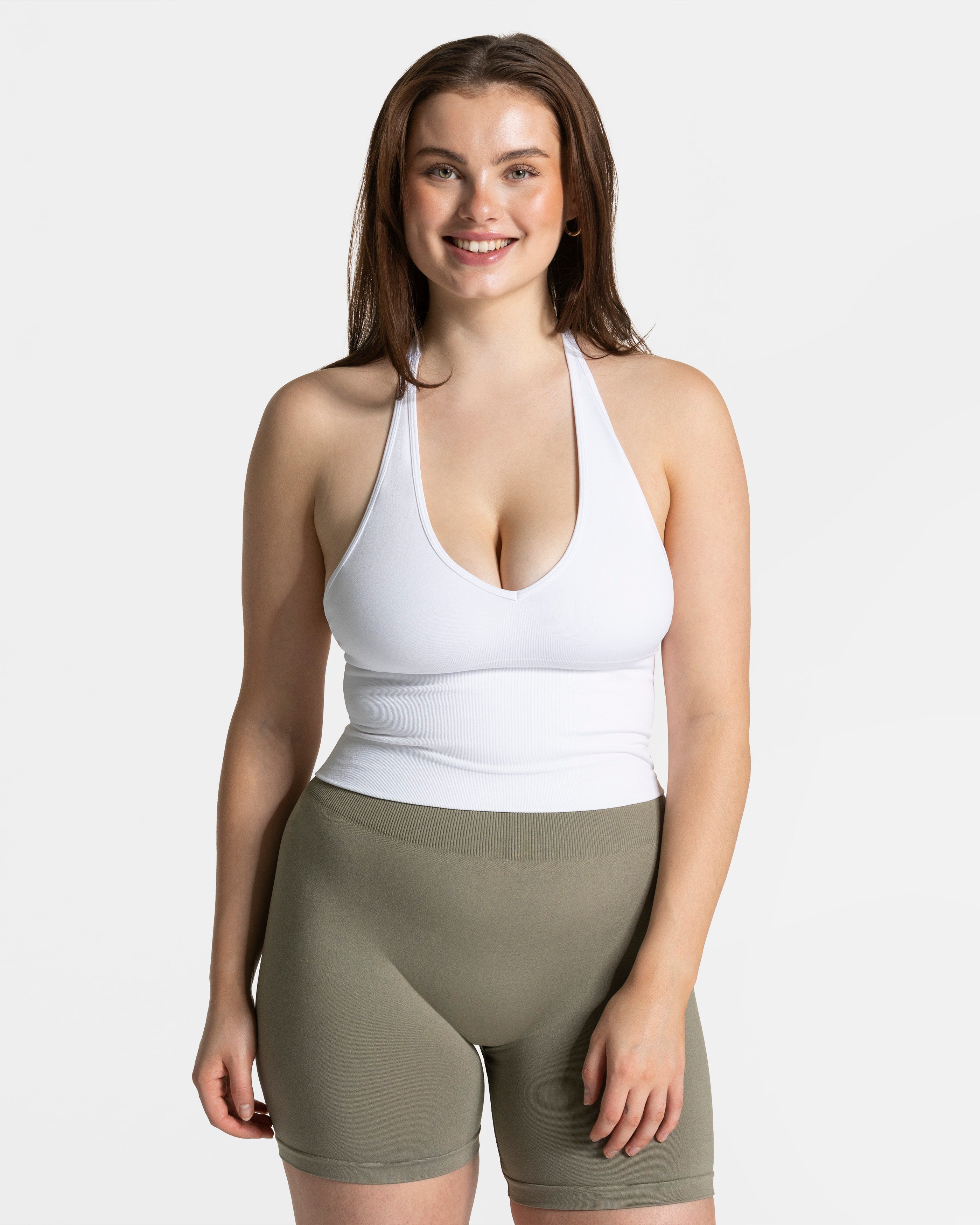 Timeless Pro Neckholder Top  "Weiß"