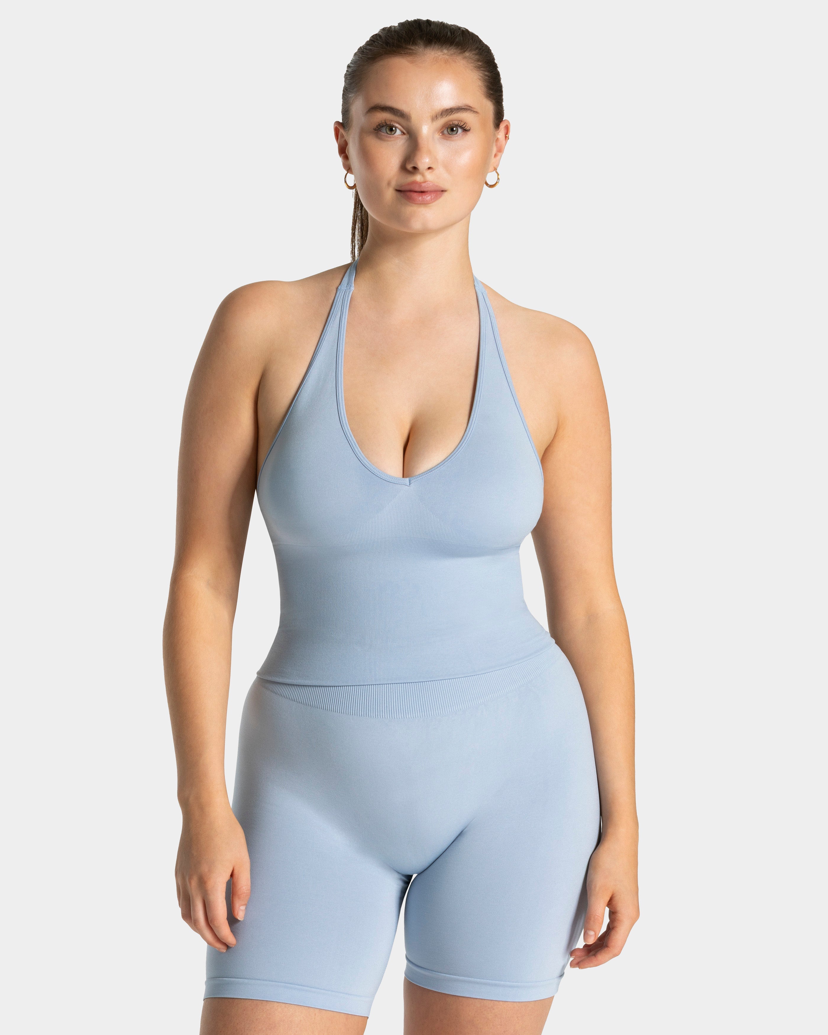 Timeless Pro Neckholder Top "Babyblau"