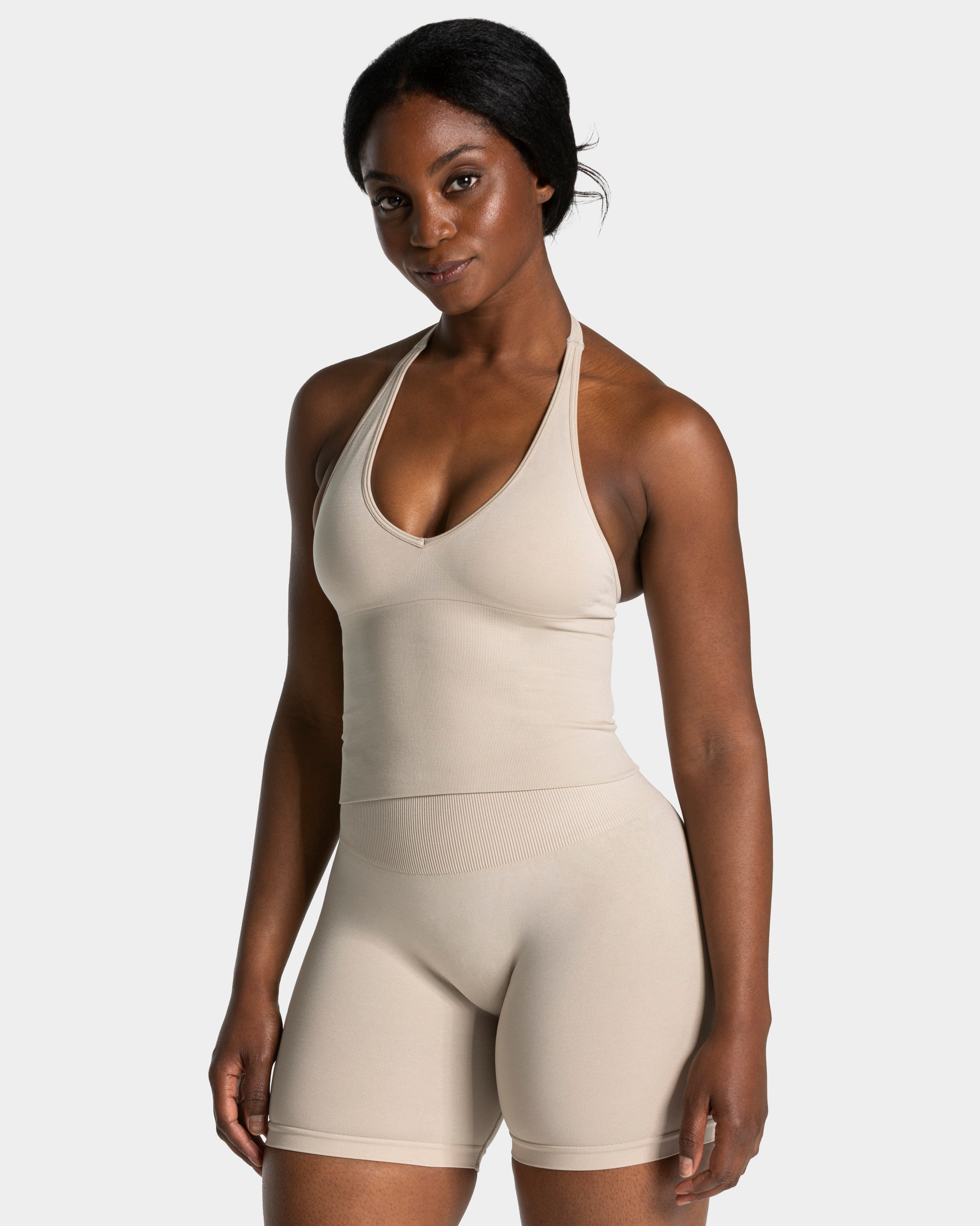 Timeless Pro Neckholder Top "Cream"